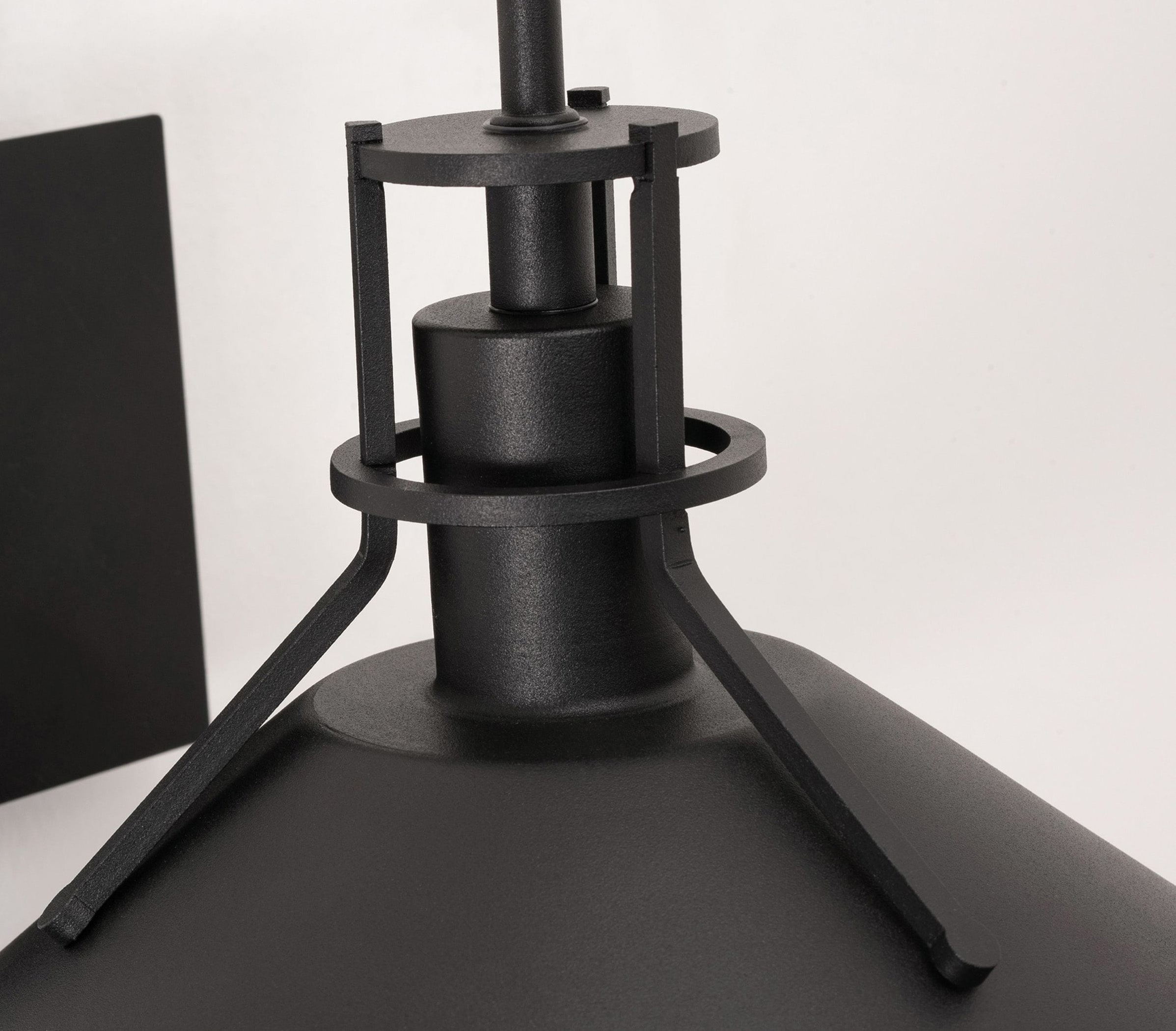 Gus 14'' Black and Copper Industrial Outdoor LED Sconce