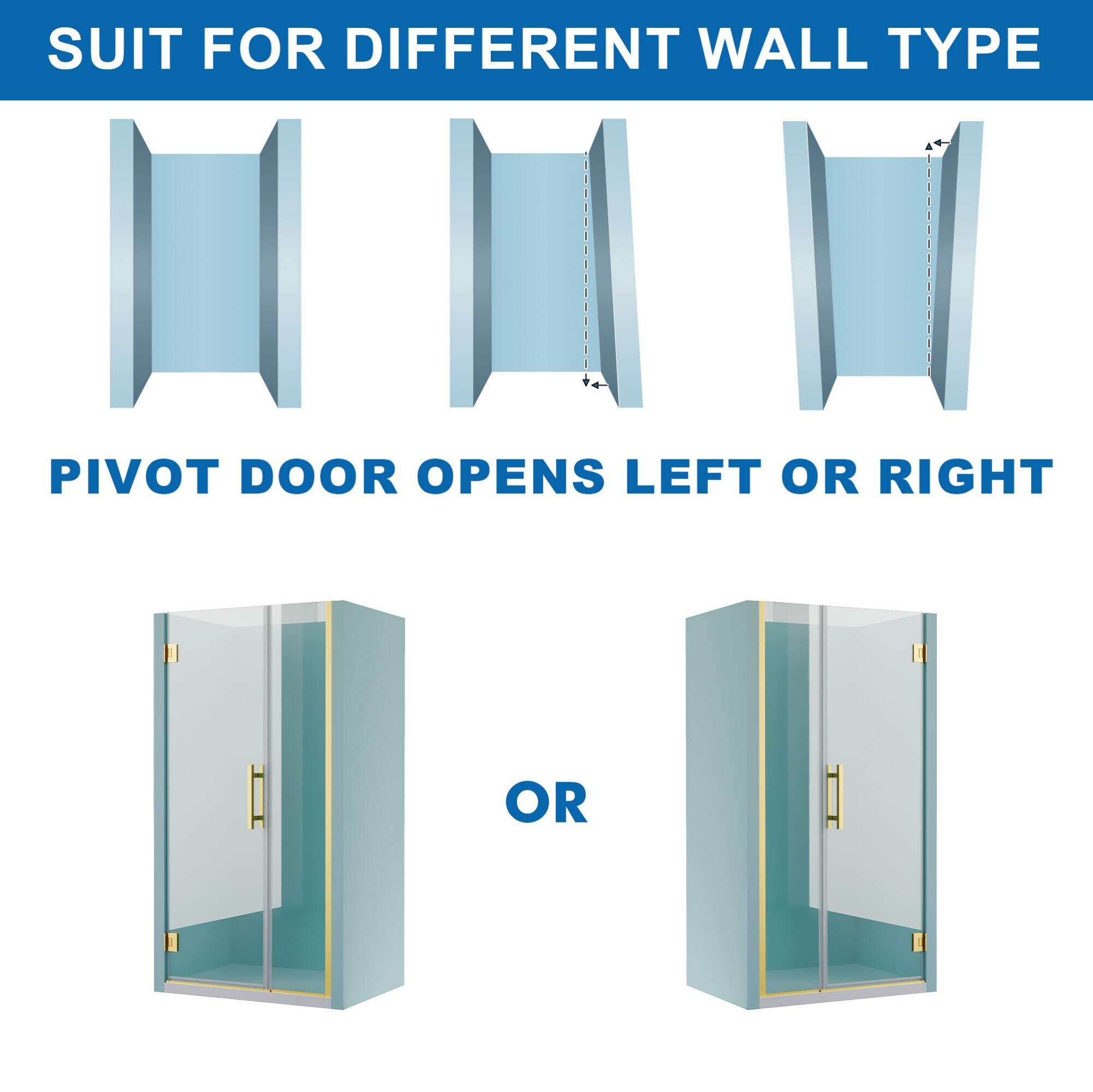 WELLFOR FLEX-25-12BG Shower-Doors - View #3