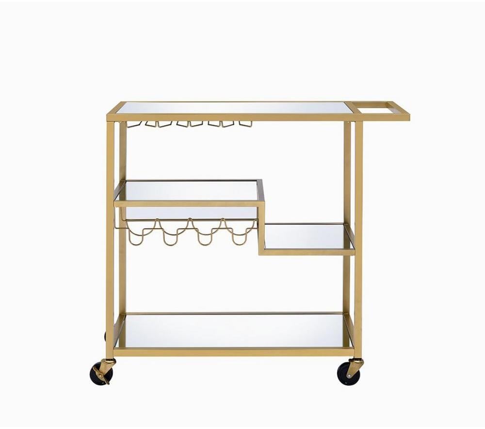 Damerin ZQ-DS-F30 Metal 2 -Tier Storage bin rack ( 16-in W x 40-in D x 37-in H ) ( Gold , ( 55-lb lbs. Capacity Per Shelf )