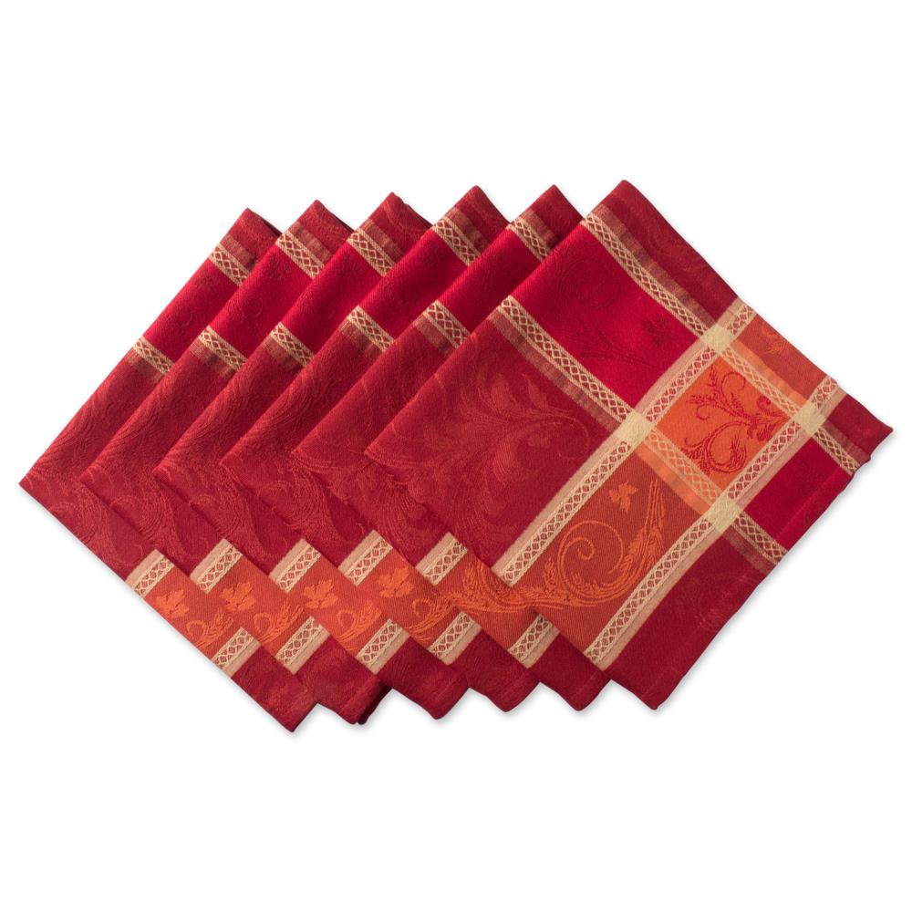 DII CAMZ37789 6 -Count Red Disposable Napkins