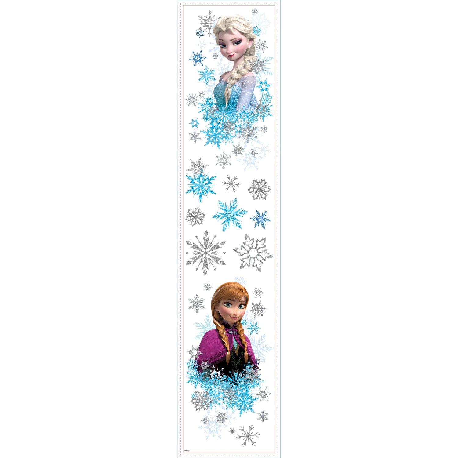 Frozen Ice Palace with Elsa and Anna Glitter Wall Decals