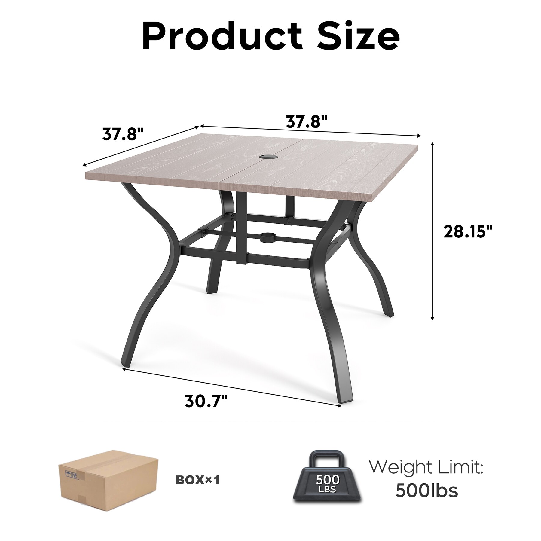SINOFURN SYG1100015GY Patio-Tables - View #4
