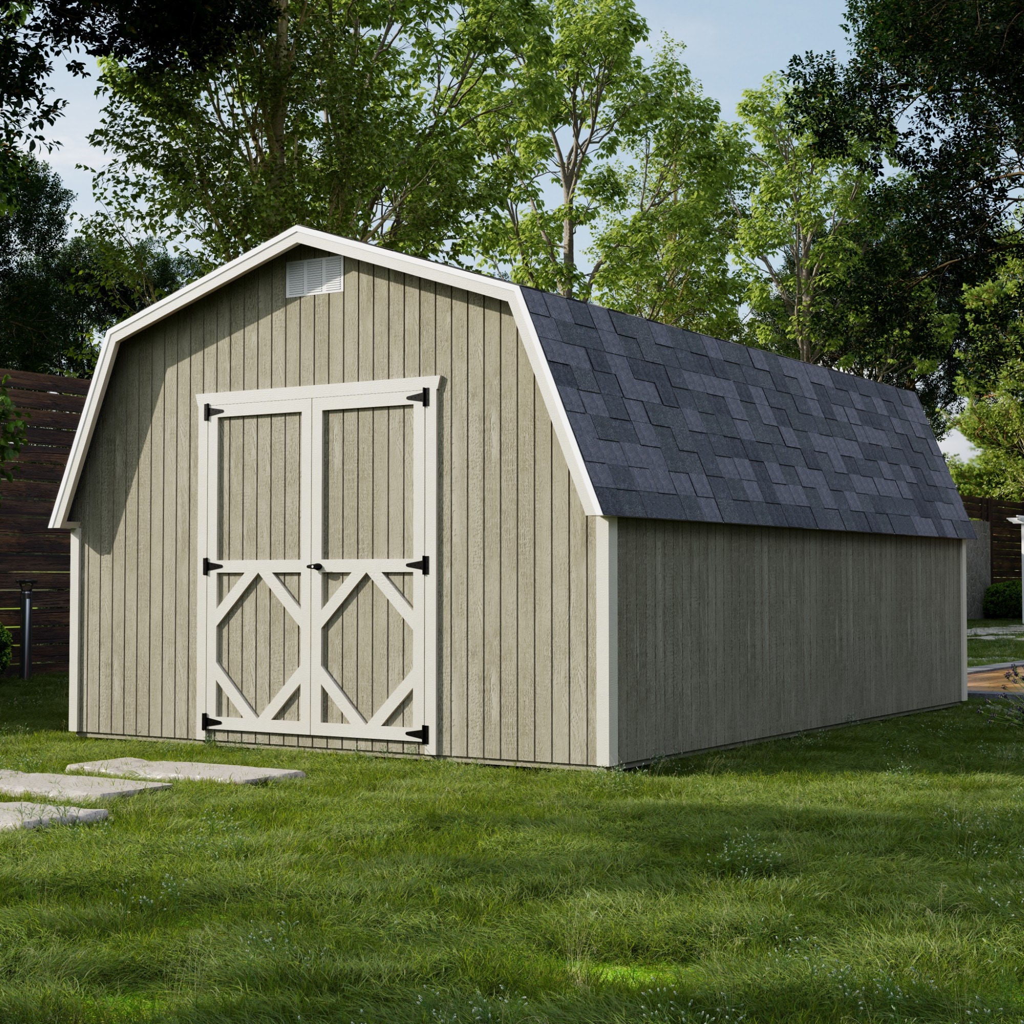 Little Cottage Co 12X18 CGB-4-PC-FK Wood-Storage-Buildings - View #2