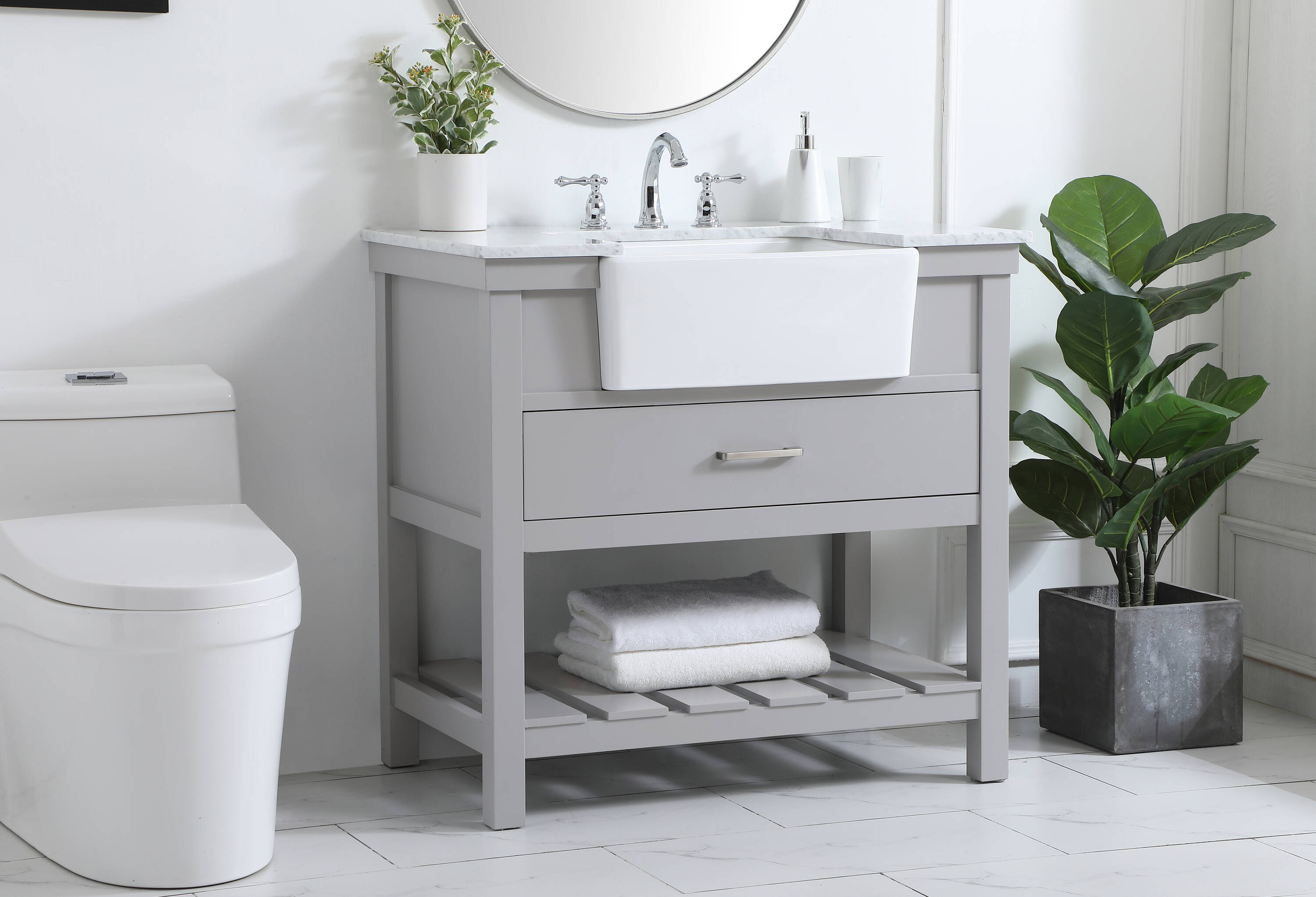 Elegant Decor HF180408GR Bath-Vanity-Combo - View #3