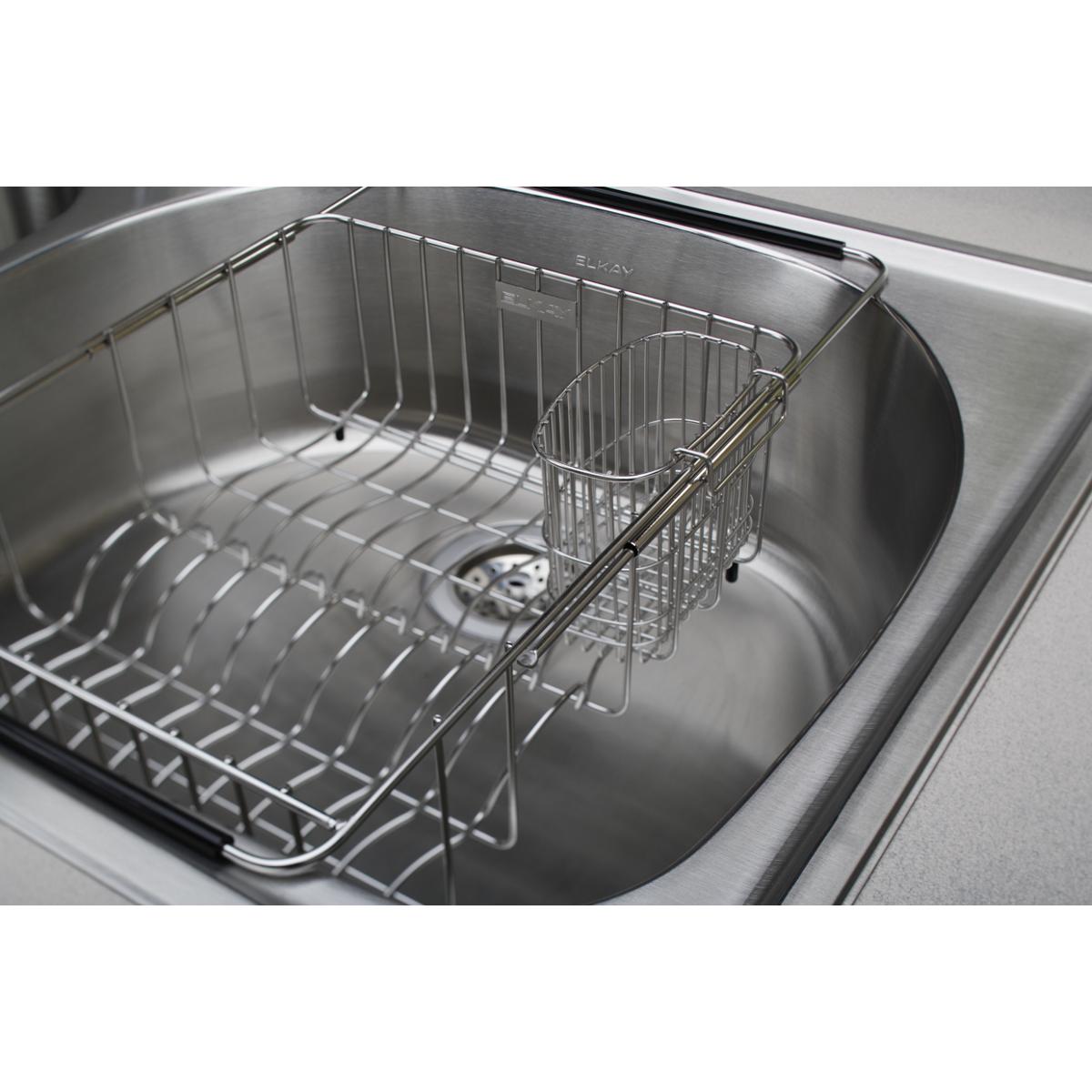 Rubbermaid 13.8-in W x 17.6-in L x 5.93-in H Metal Dish Rack in