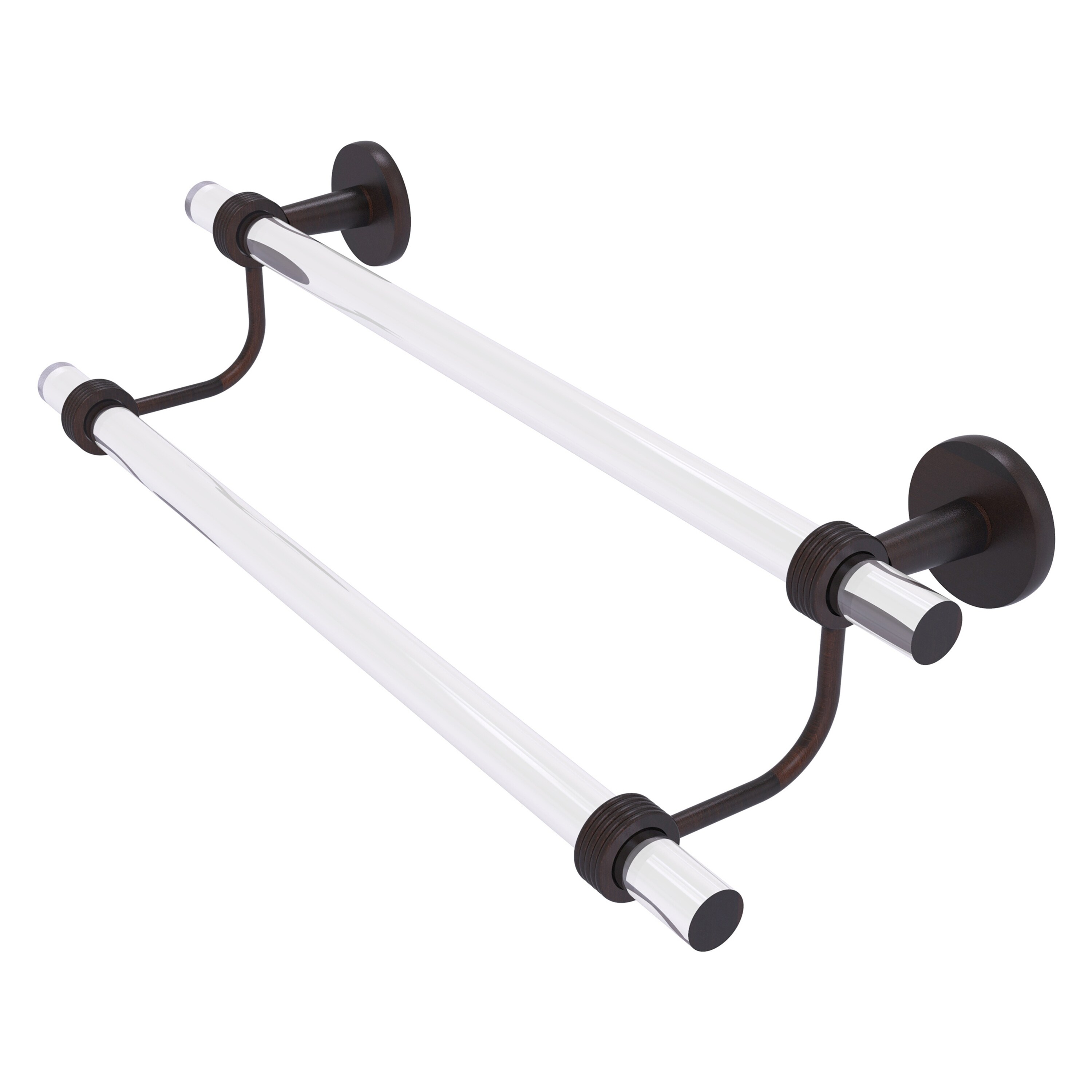 Allied Brass CV-72G-30-VB Clearview 30-in double Venetian Bronze Wall mount Double Towel Bar