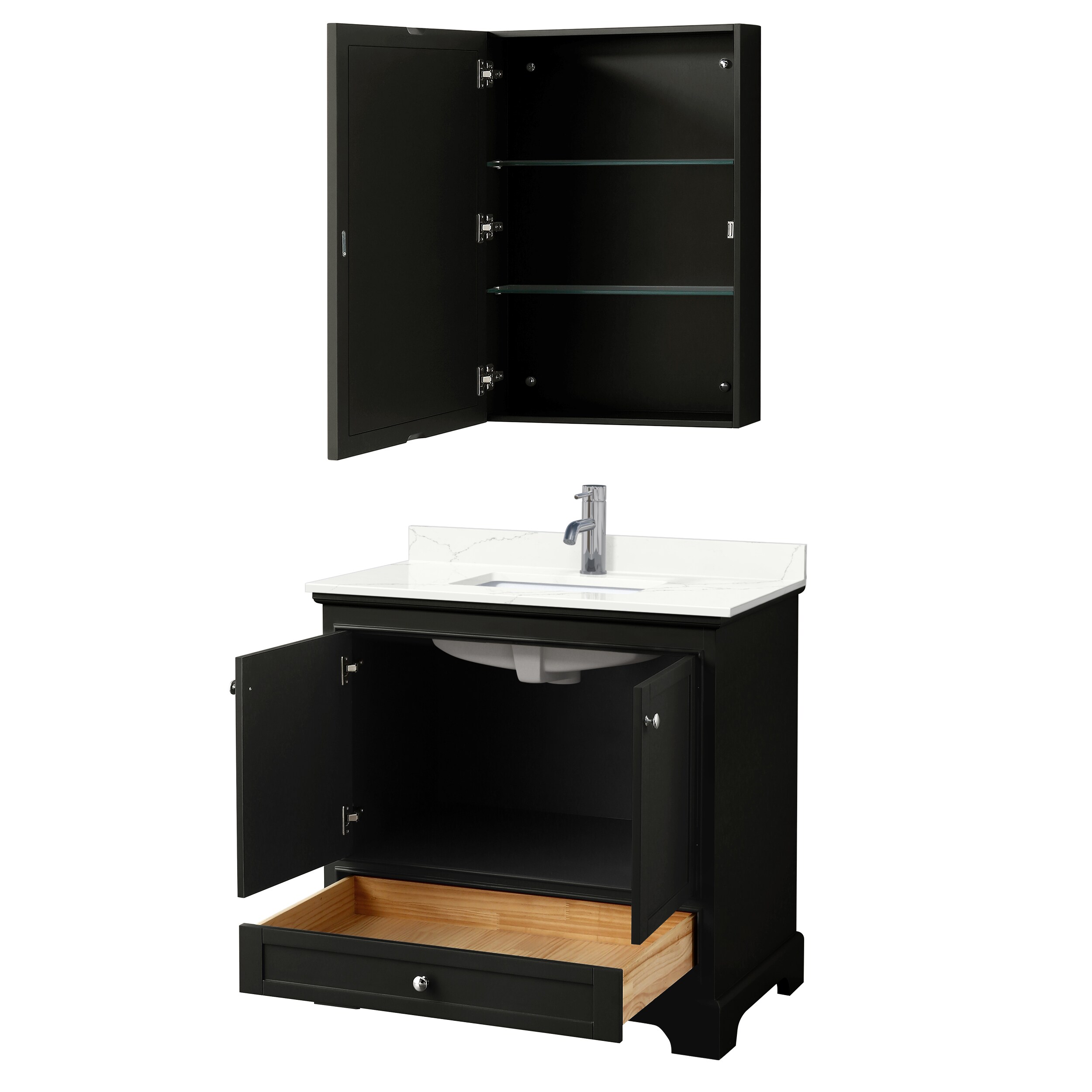 Wyndham Collection WCS202036SDEGTUNSMED Bath-Vanity-Combo - View #2