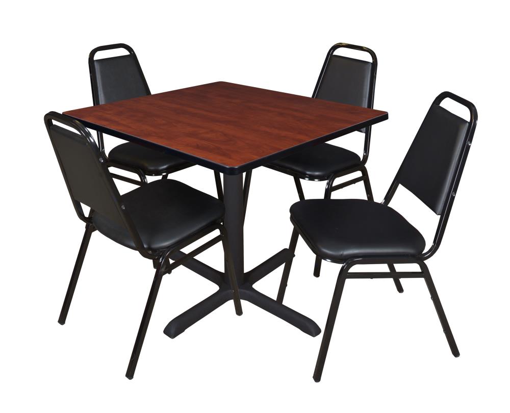 Regency TB4242CH29BK Breakroom Red 4-Person Training Table (42-in W x 29-in H)