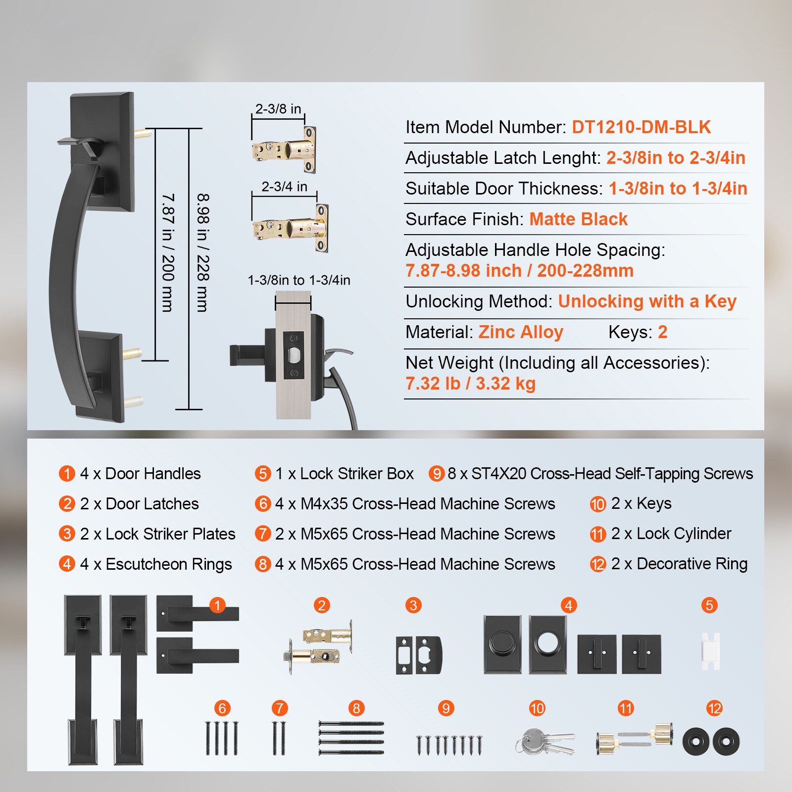 VEVOR SCDXSMSBYGHD07394V0 Door-Handles - View #7