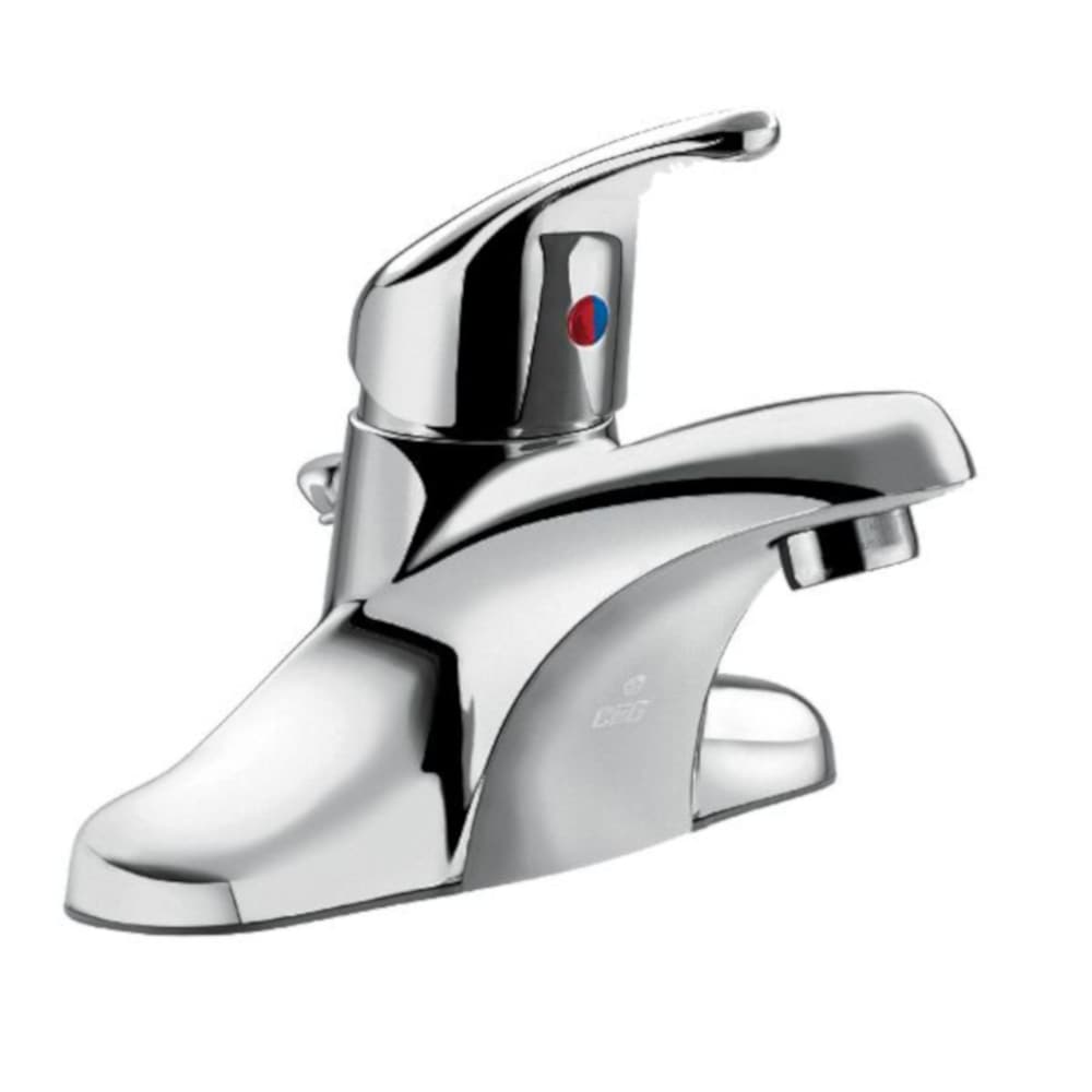 Cleveland Faucet Group 707300 Cornerstone Chrome 4-in centerset 1-handle WaterSense Low-arc Residential Handle Bathroom Sink Faucet with Drain