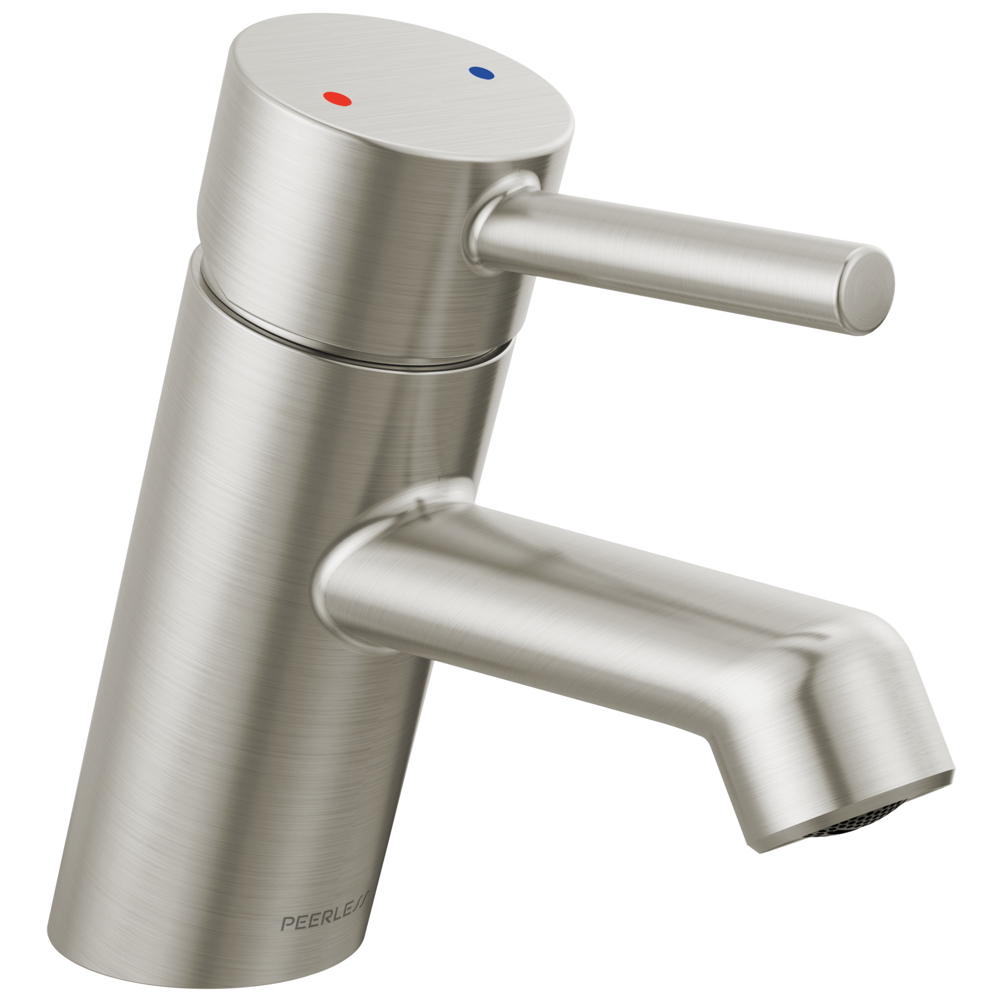 Peerless P1547LF-BN Precept Brushed Nickel Single hole 1-handle WaterSense Mid-arc Residential Handle Bathroom Sink Faucet with Drain with Deck Plate