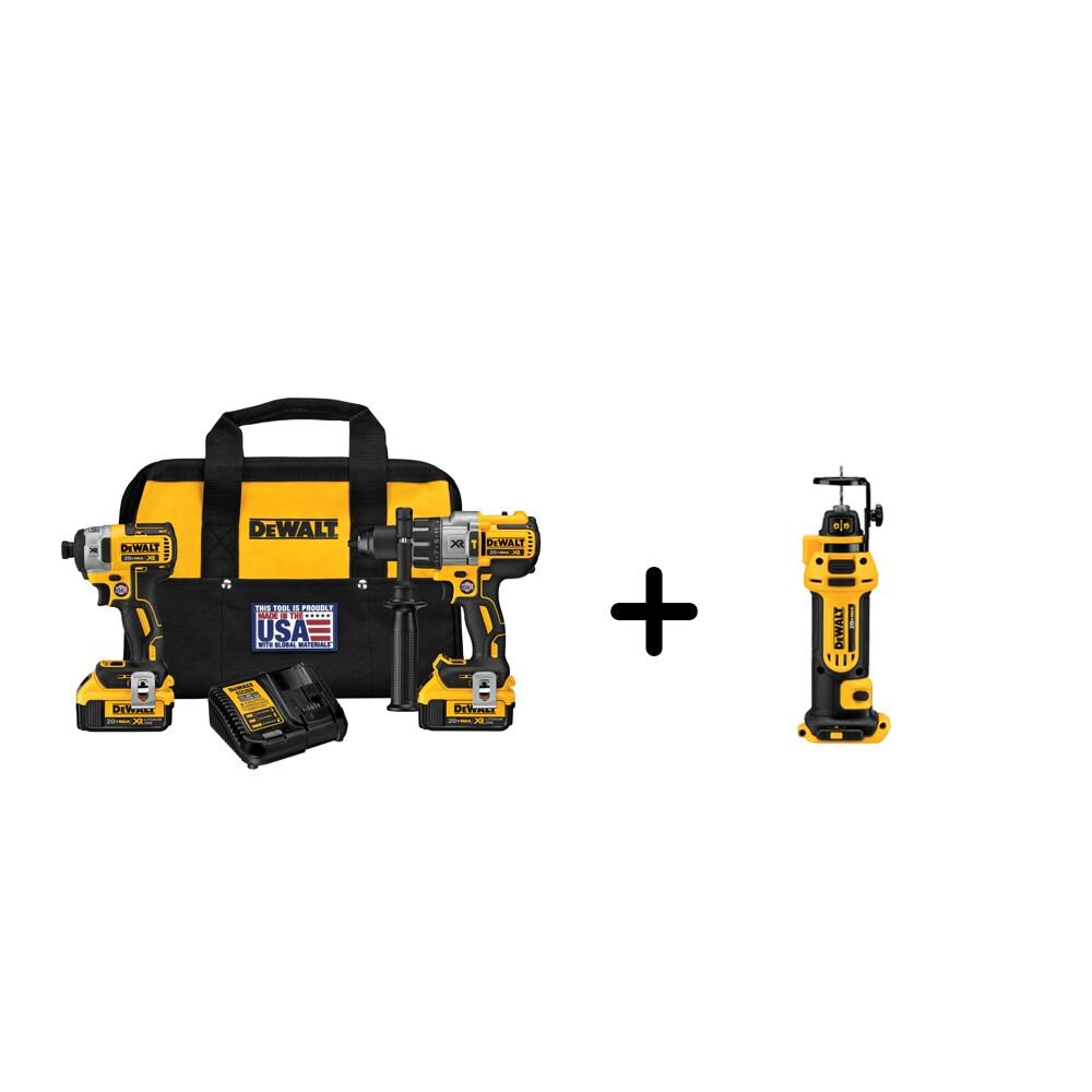 DEWALT DCK299M2DCS551B 2-Tool 20-Volt Max Power Tool Combo Kit with Soft Case (2-Batteries and charger Included)