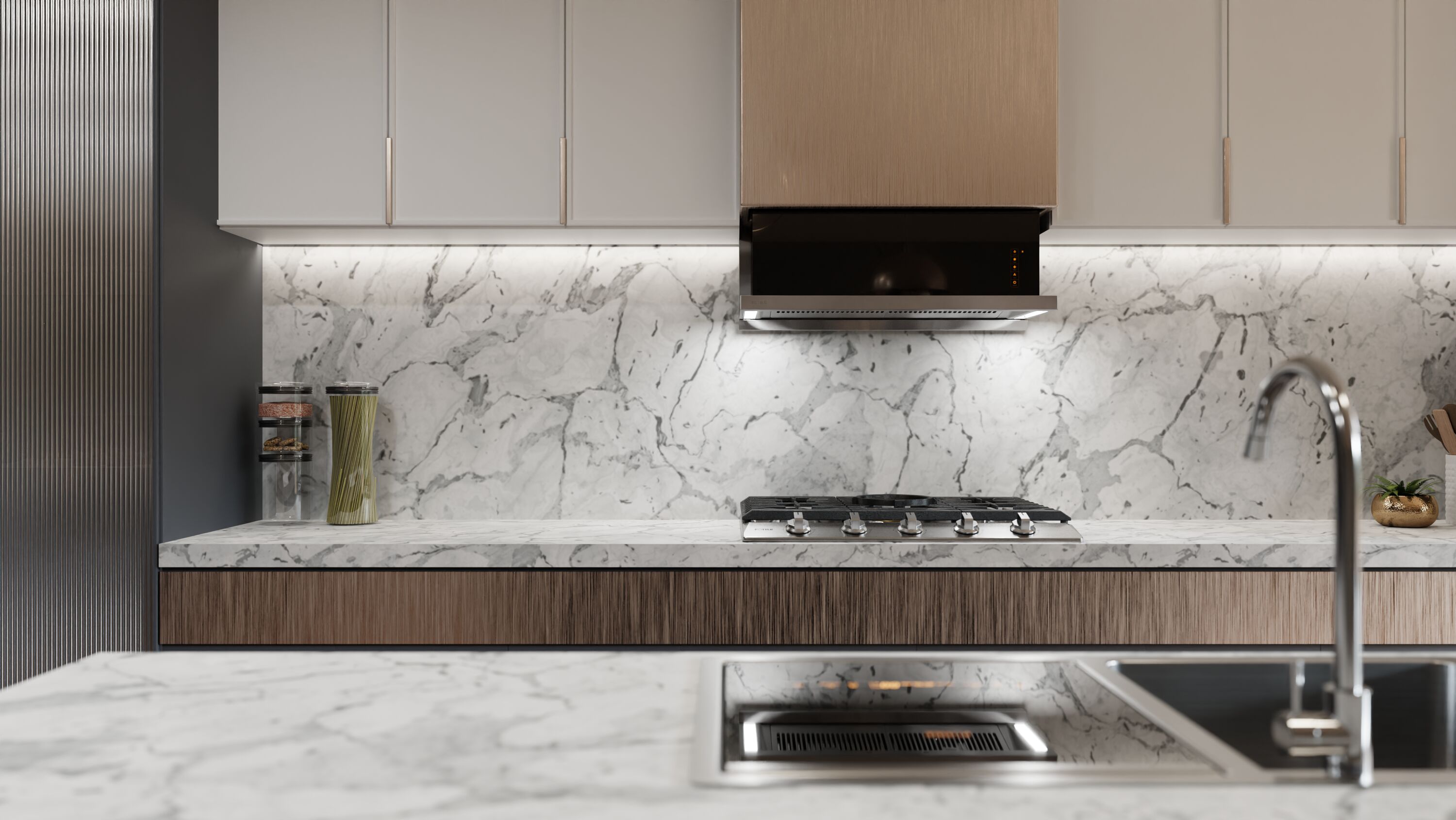 Fotile 36" Stainless Steel and Black Insert Range Hood