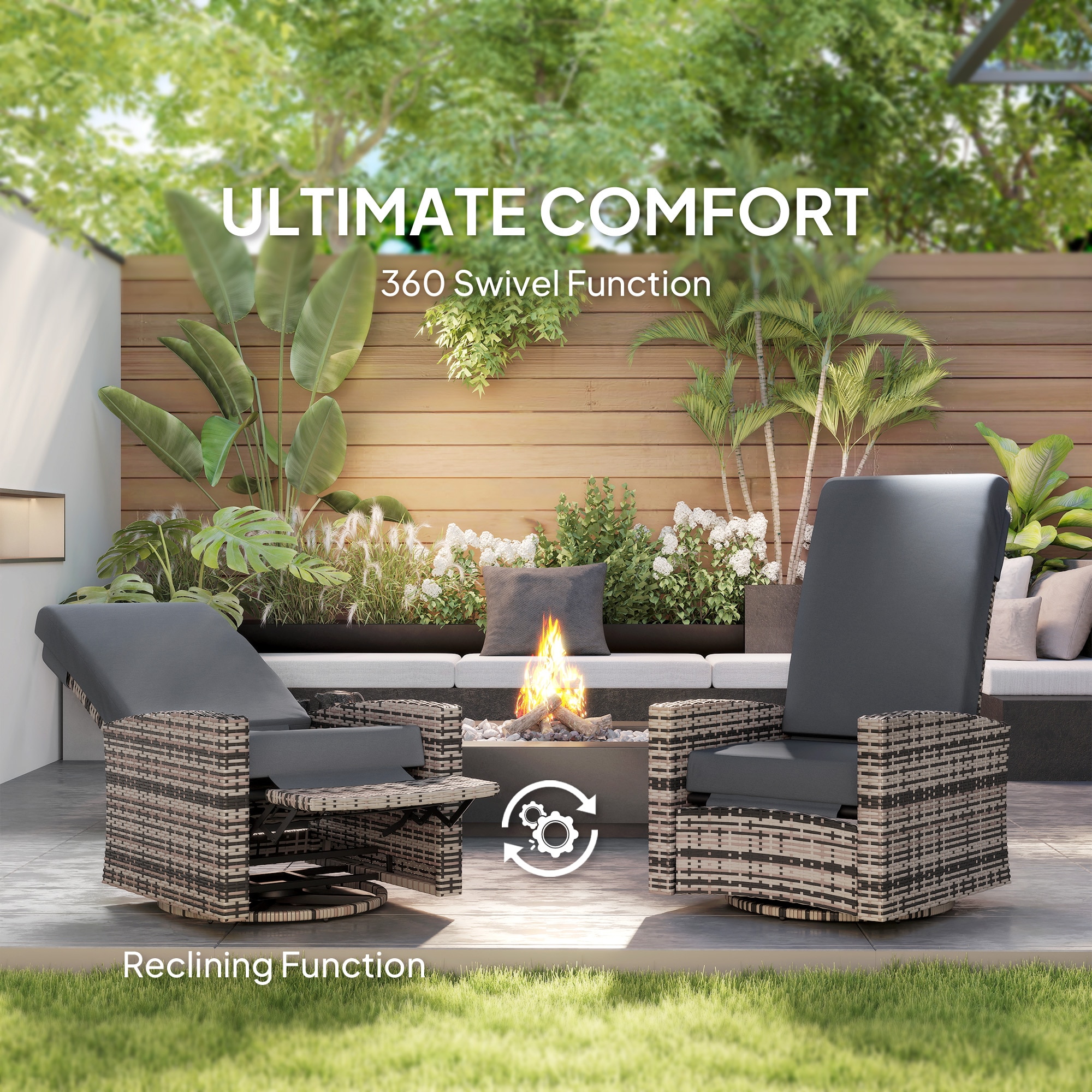 Outsunny 867-026V00GY Patio-Chairs - View #4