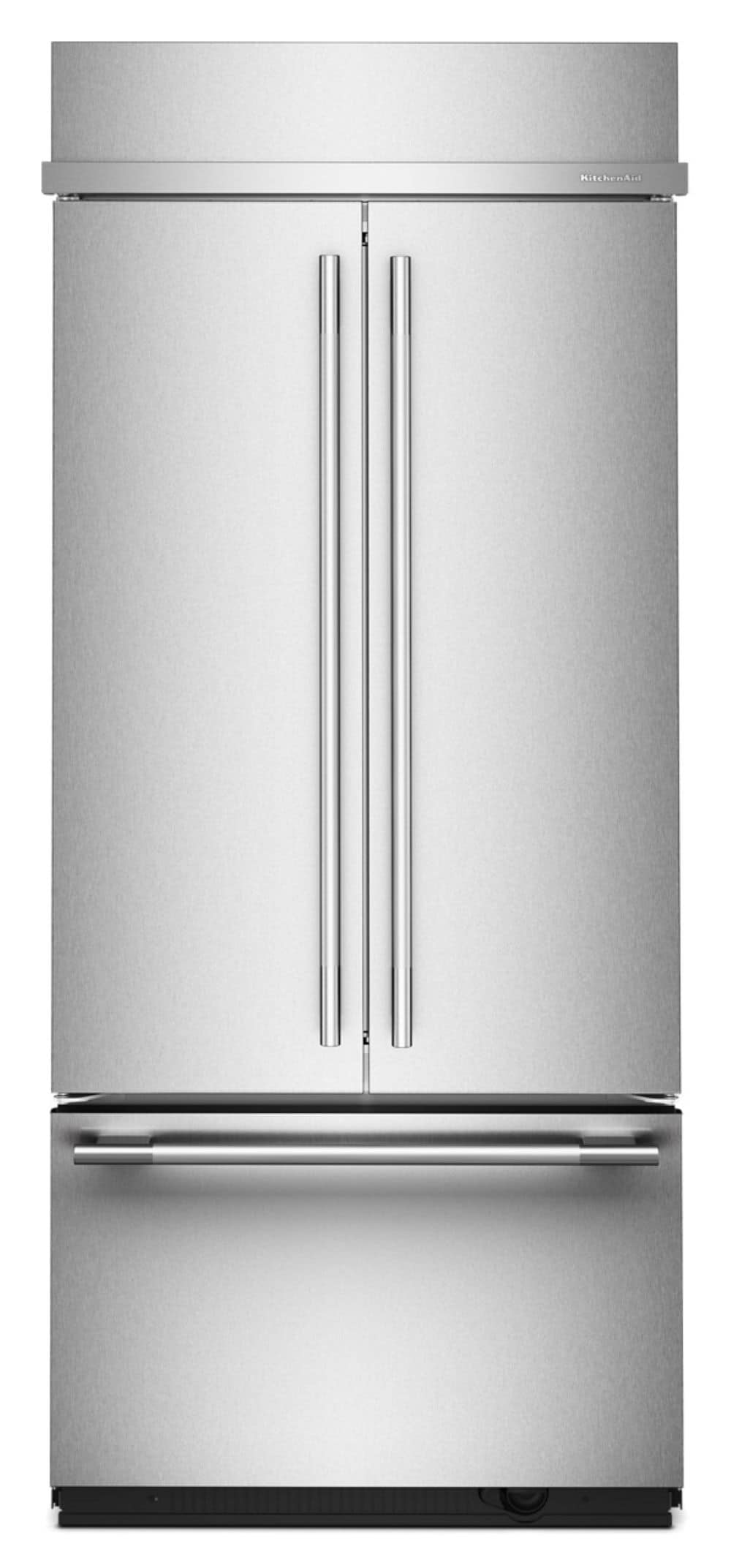KitchenAid KBFN536SPS Standard-Depth 26.4-cu ft 3 -Door 36-in Wide Built-In French Door Refrigerator with Ice Maker ( Stainless Steel with PrintShield Finish )
