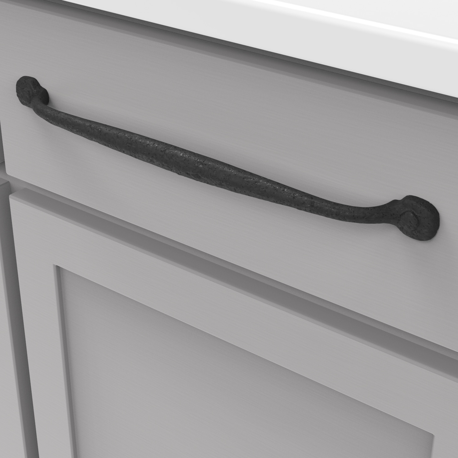 Refined Rustic Pull Black Iron - 3 3/4 in - Handles & More