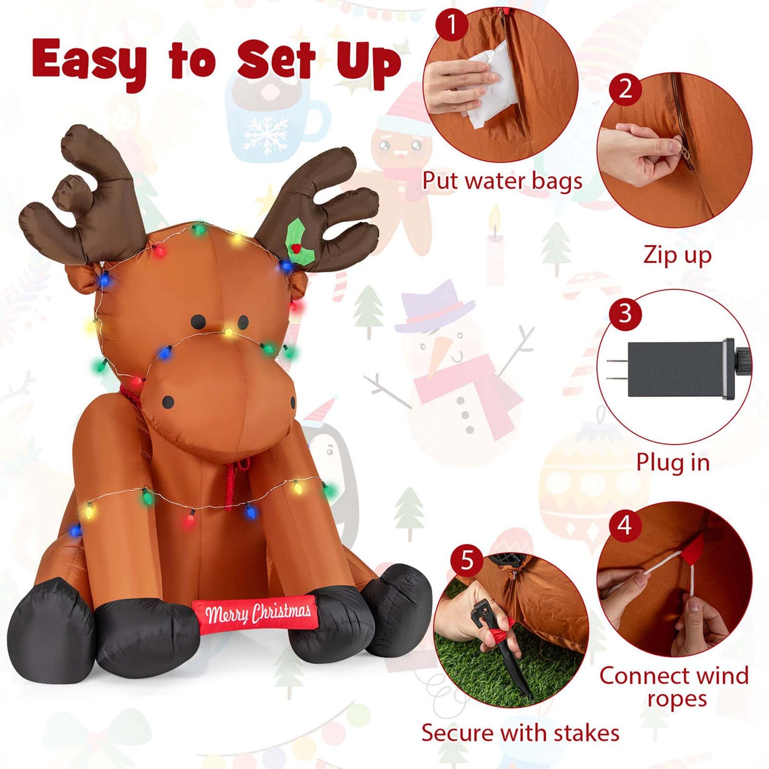 Costway HCST04459 Christmas-Inflatables - View #7