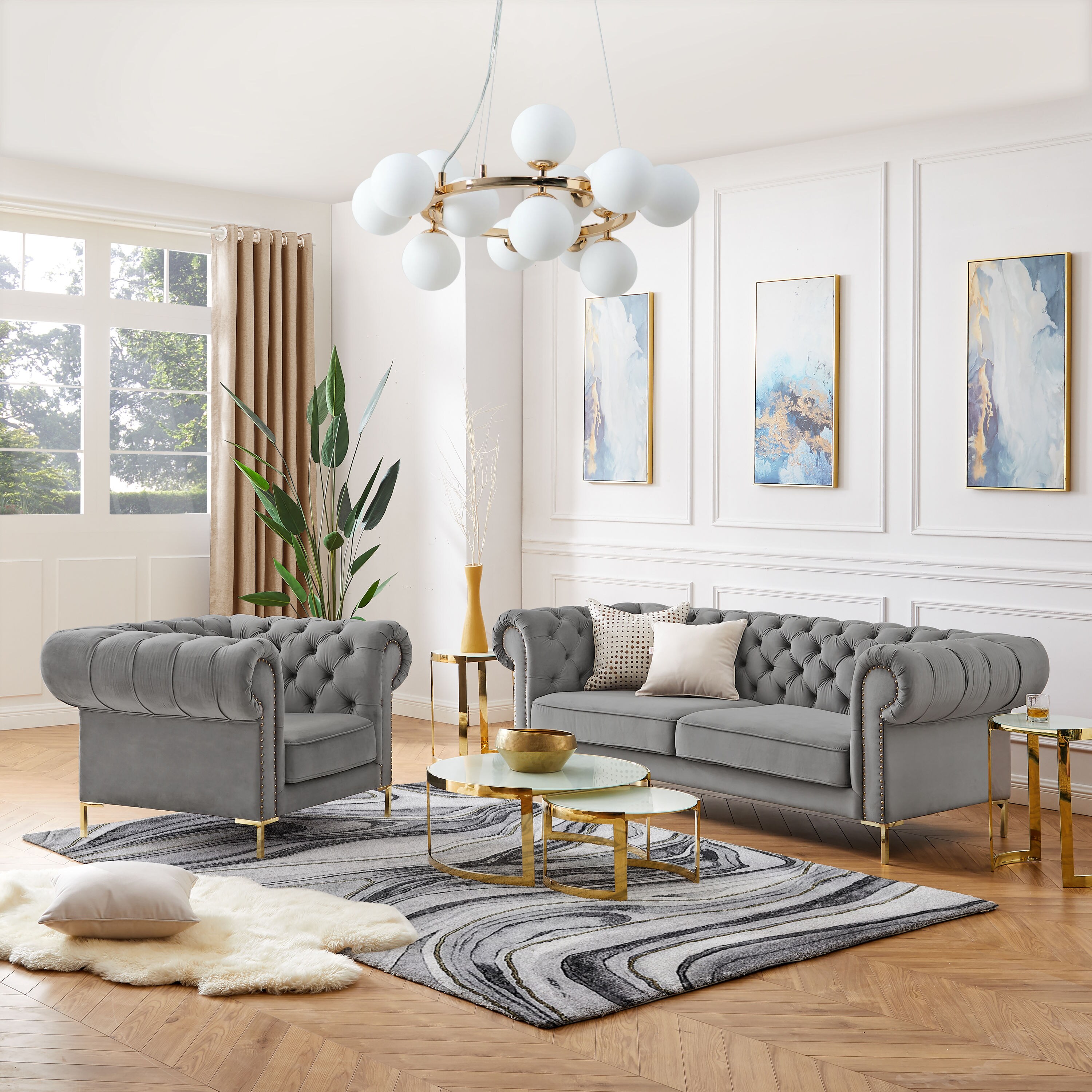 Inspired Home SA310-02GR-LS Sofas-Loveseats - View #8
