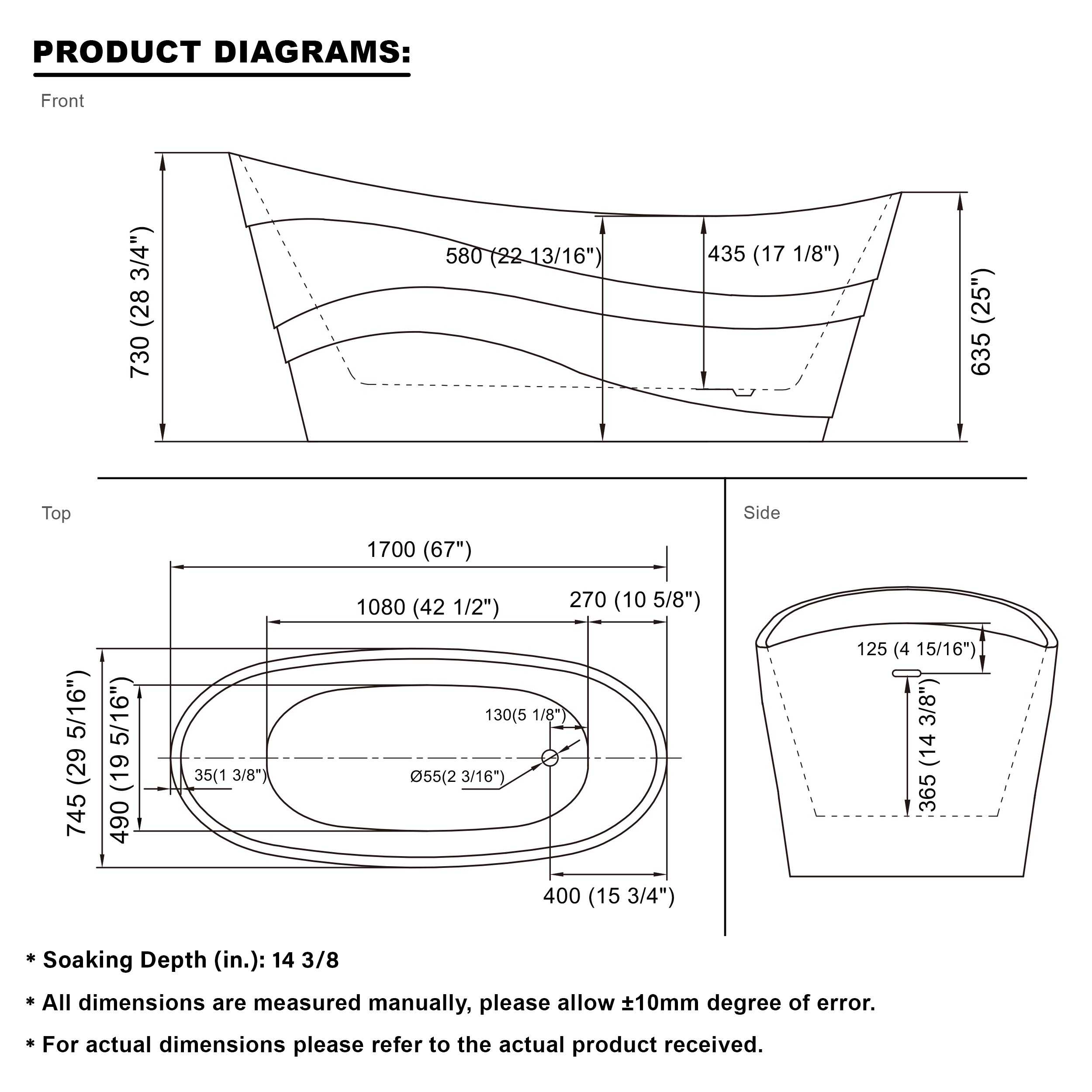 WELLFOR TRACE-Y484 bathtubs - View #3
