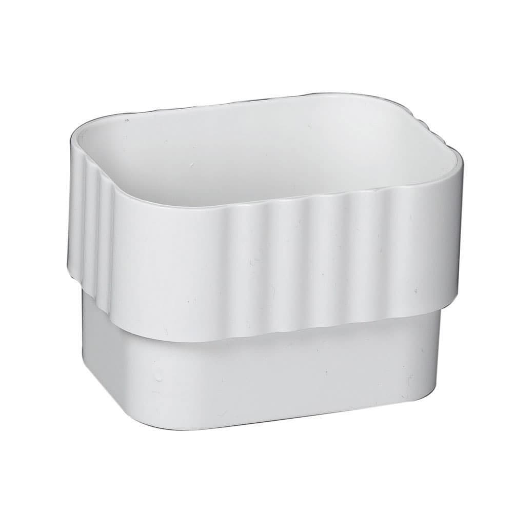 Amerimax Traditional Vinyl 3.25-in White Downspout connector