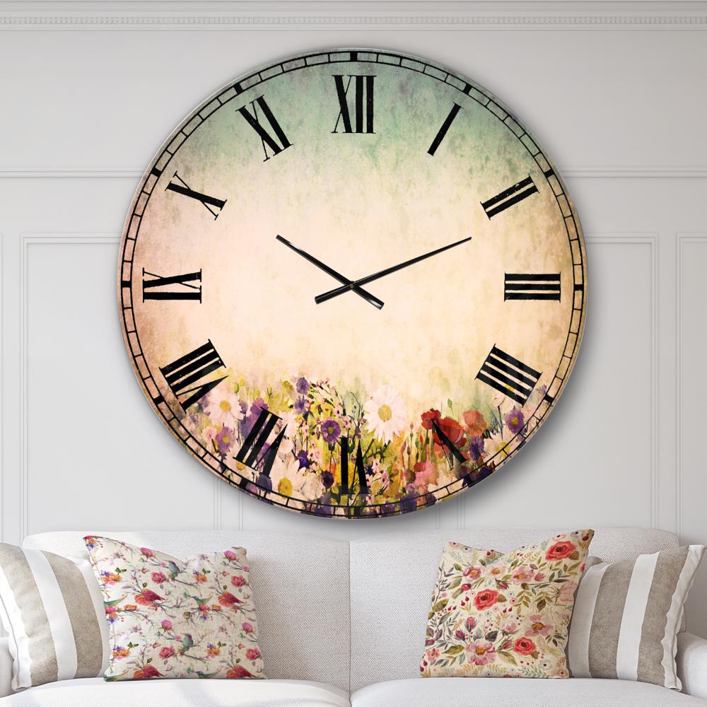 Designart Analog Round Wall Traditional Clock in the Clocks department ...