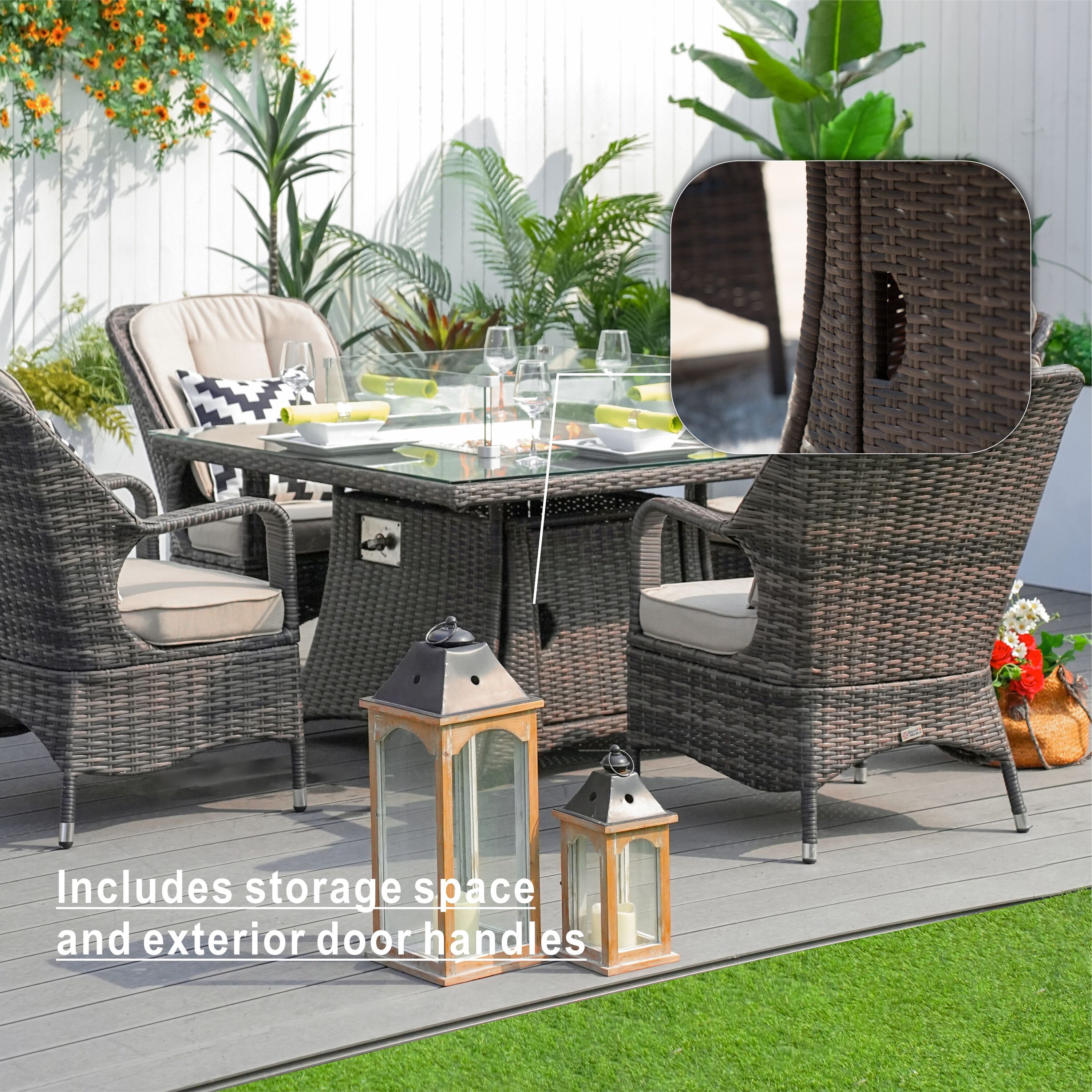 Direct Wicker DWG-1104 Outdoor-Gas-Firepits - View #8