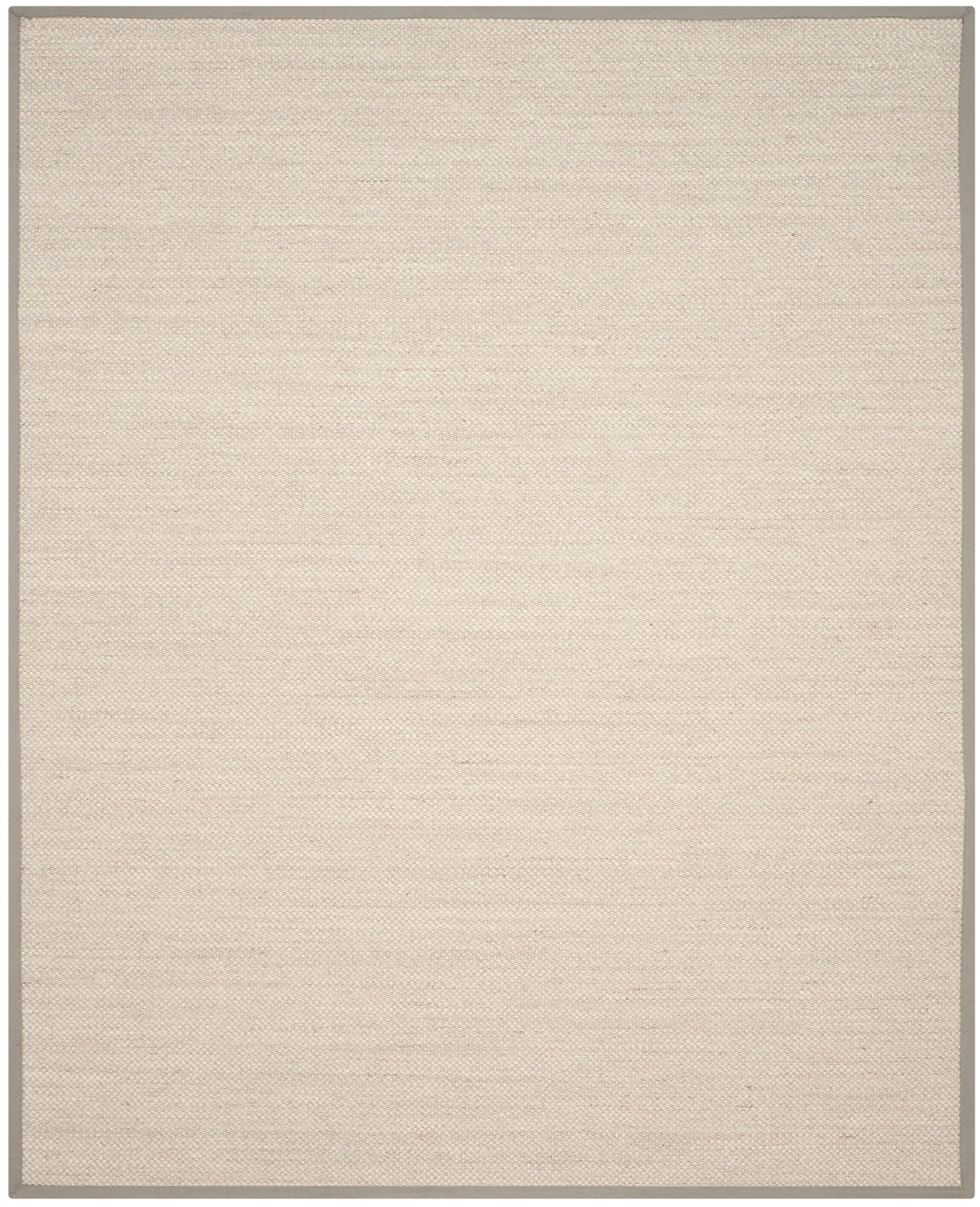 Safavieh NF143E-8 Natural Fiber Pines 8 x 10 (ft) Loomed Sisal Marble/Khaki Rectangular Indoor Solid Coastal Area rug