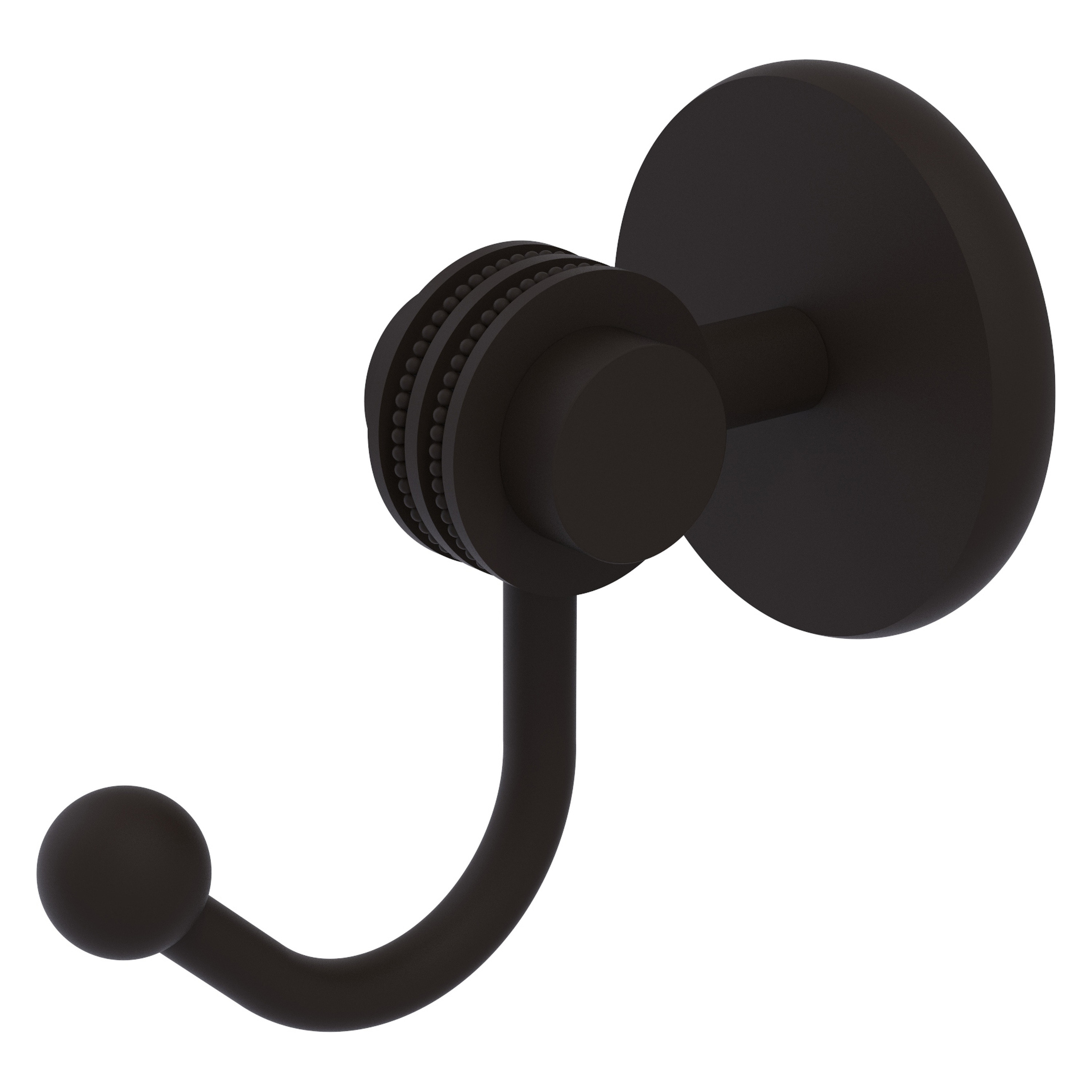 Allied Brass 7220D-ORB Satellite Orbit Two Oil-rubbed Bronze Single -Hook Wall mount Towel Hook