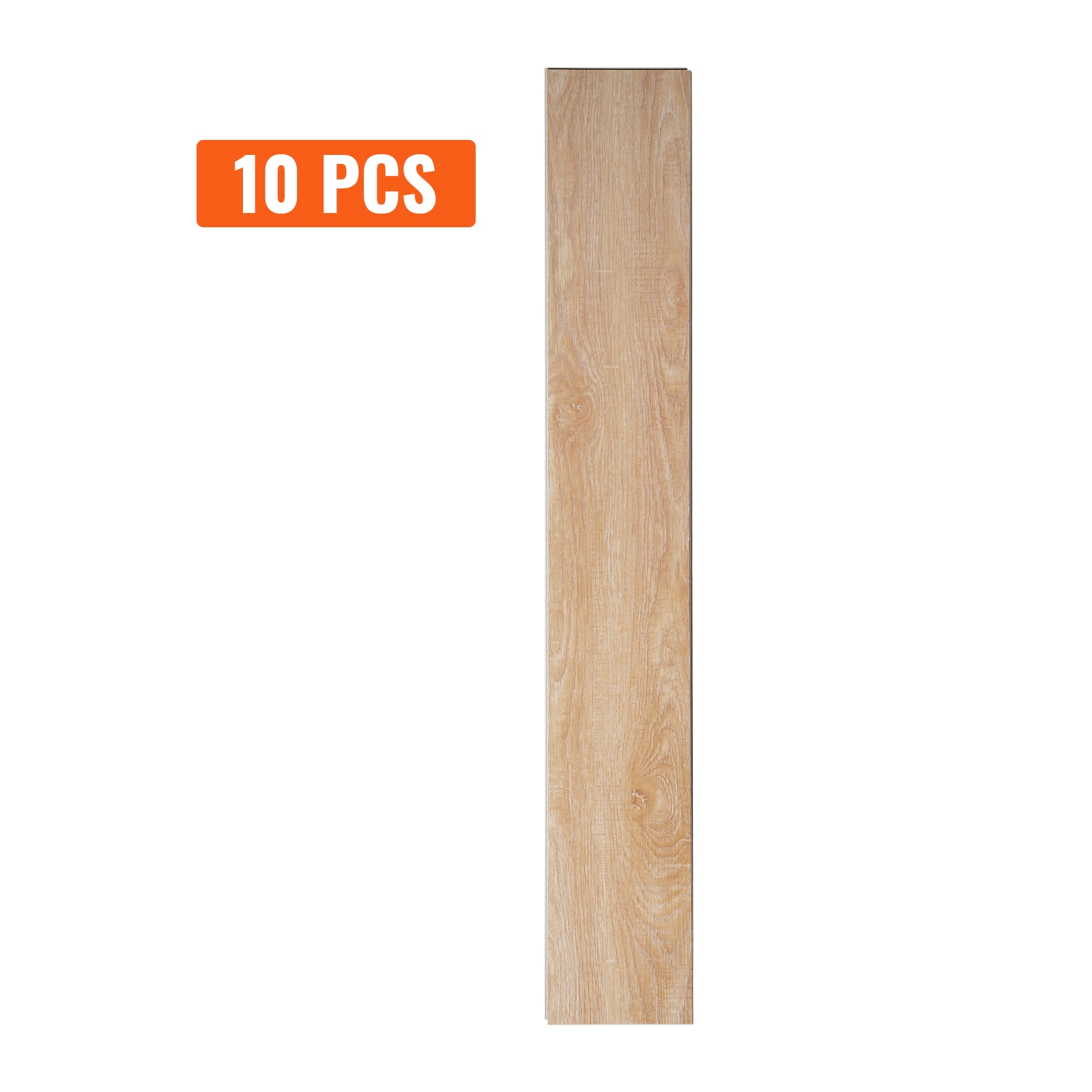 Mecale 48 x 7.3 in Interlocking Vinyl Floor Tiles 5.5 mm Click-Lock Wood-Grain Planks for DIY Flooring