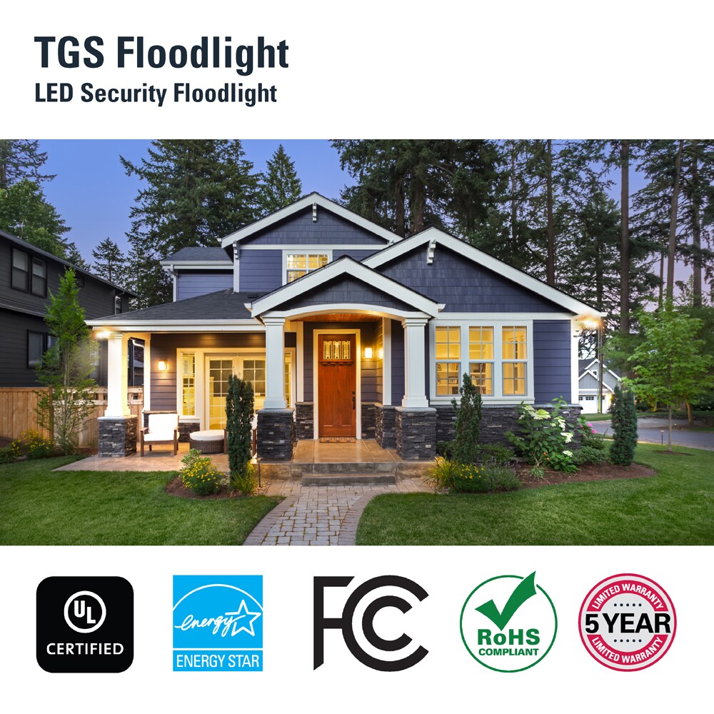 Bronze Twin Head LED Motion Sensor Security Flood Light