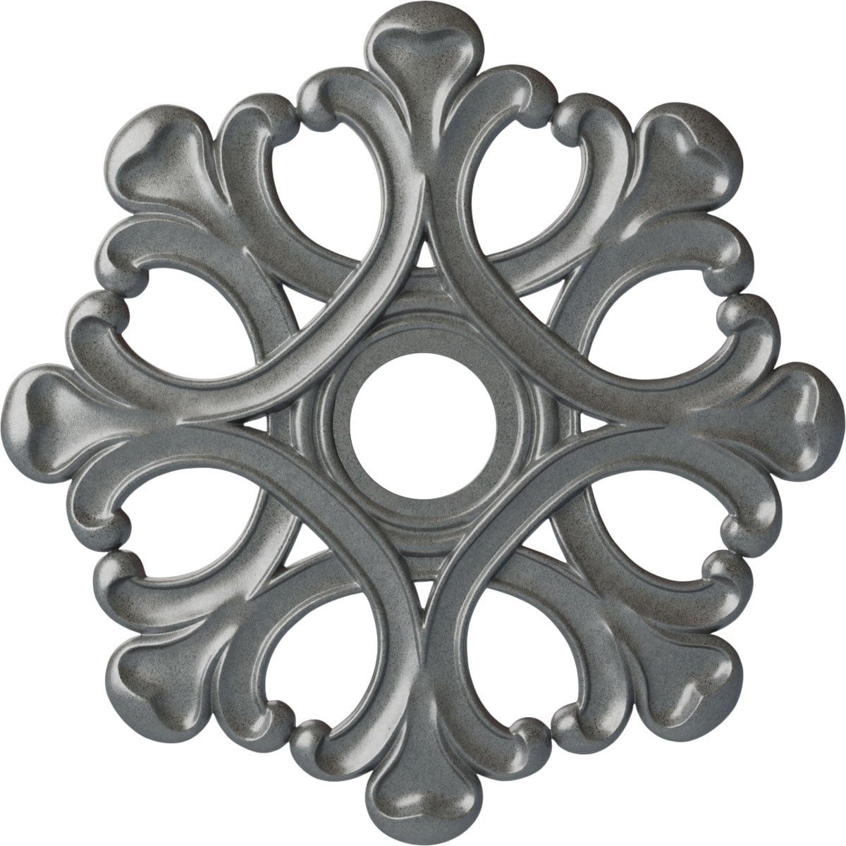 Ekena Millwork CM20ANPLS Angel 20.875-in W x 20.875-in L Painted Platinum Polyurethane Whole Ceiling Medallion