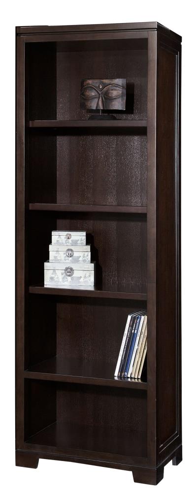 Hekman 79185 Home office executive desk Mocha Wood 4-Shelf Bookcase (28-in W x 79-in H x 16-in D)