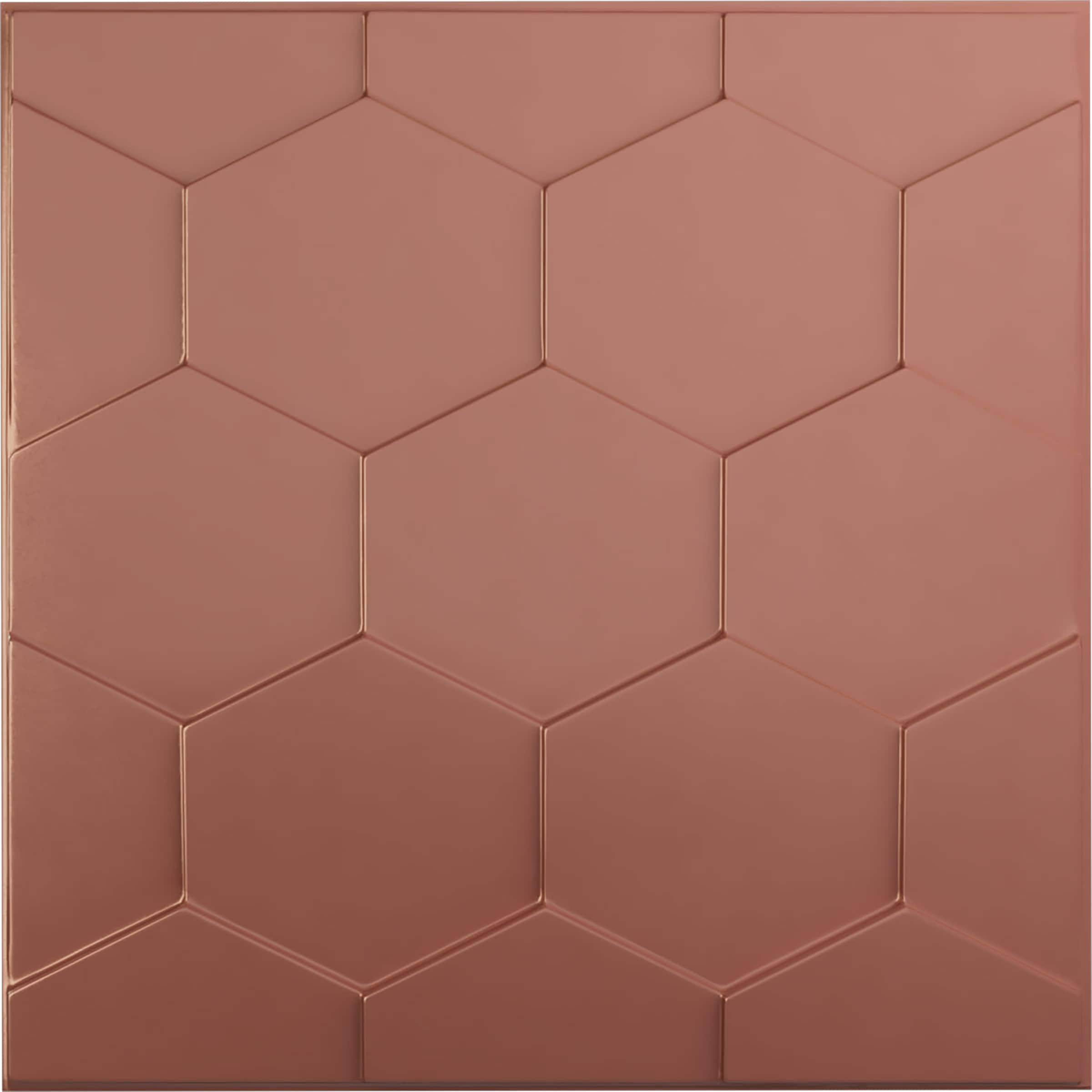 Ekena Millwork WP20X20HBFCP-CASE-12 19-5/8-in x 19-5/8-in Embossed Paintable/Stainable Pink PVC Wall Panel ( 12 -Pack, Covers 32.04-sq ft )
