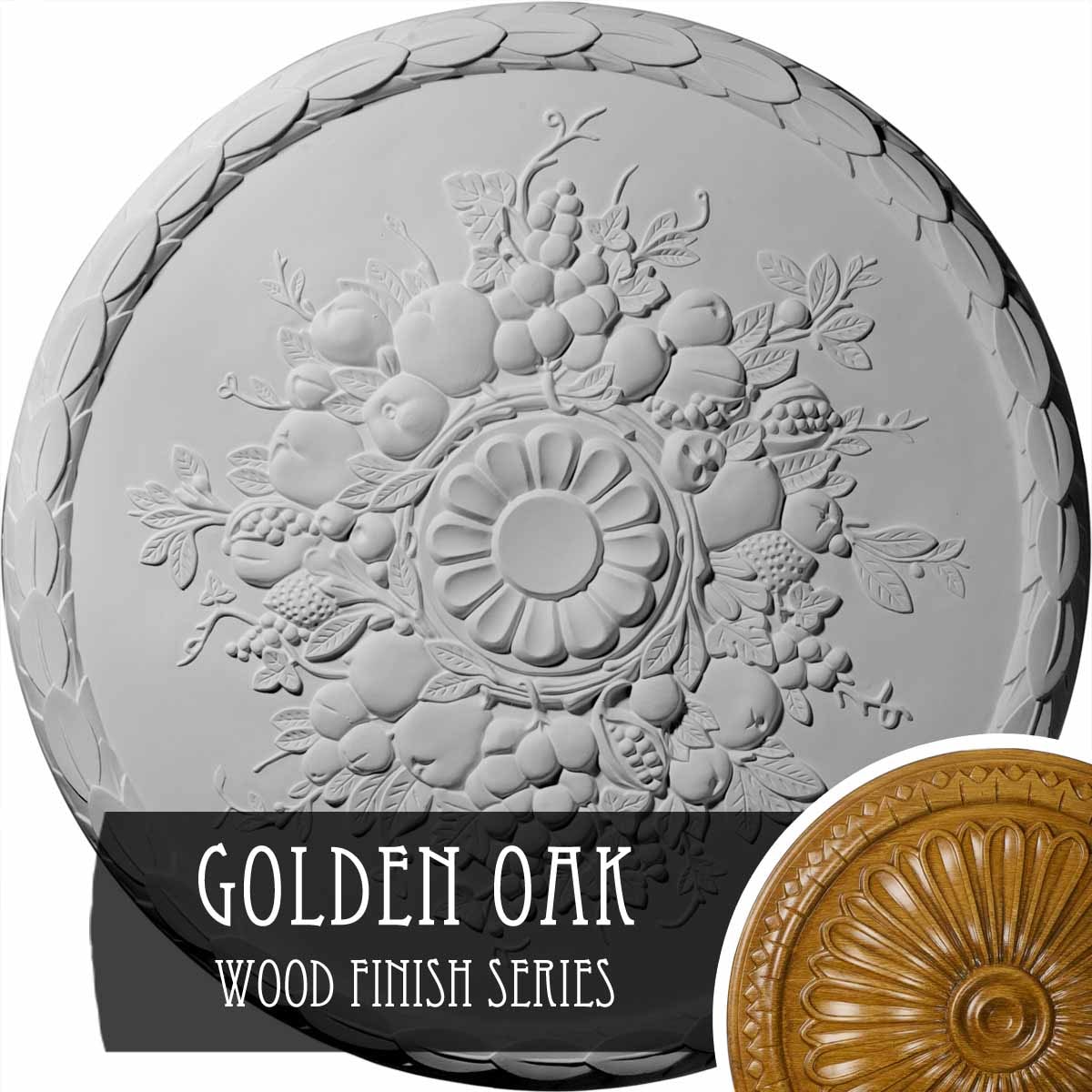 Ekena Millwork CM22ATGOS Anthony Harvest 22.5-in W x 22.5-in L Golden Oak Polyurethane Ceiling Medallion