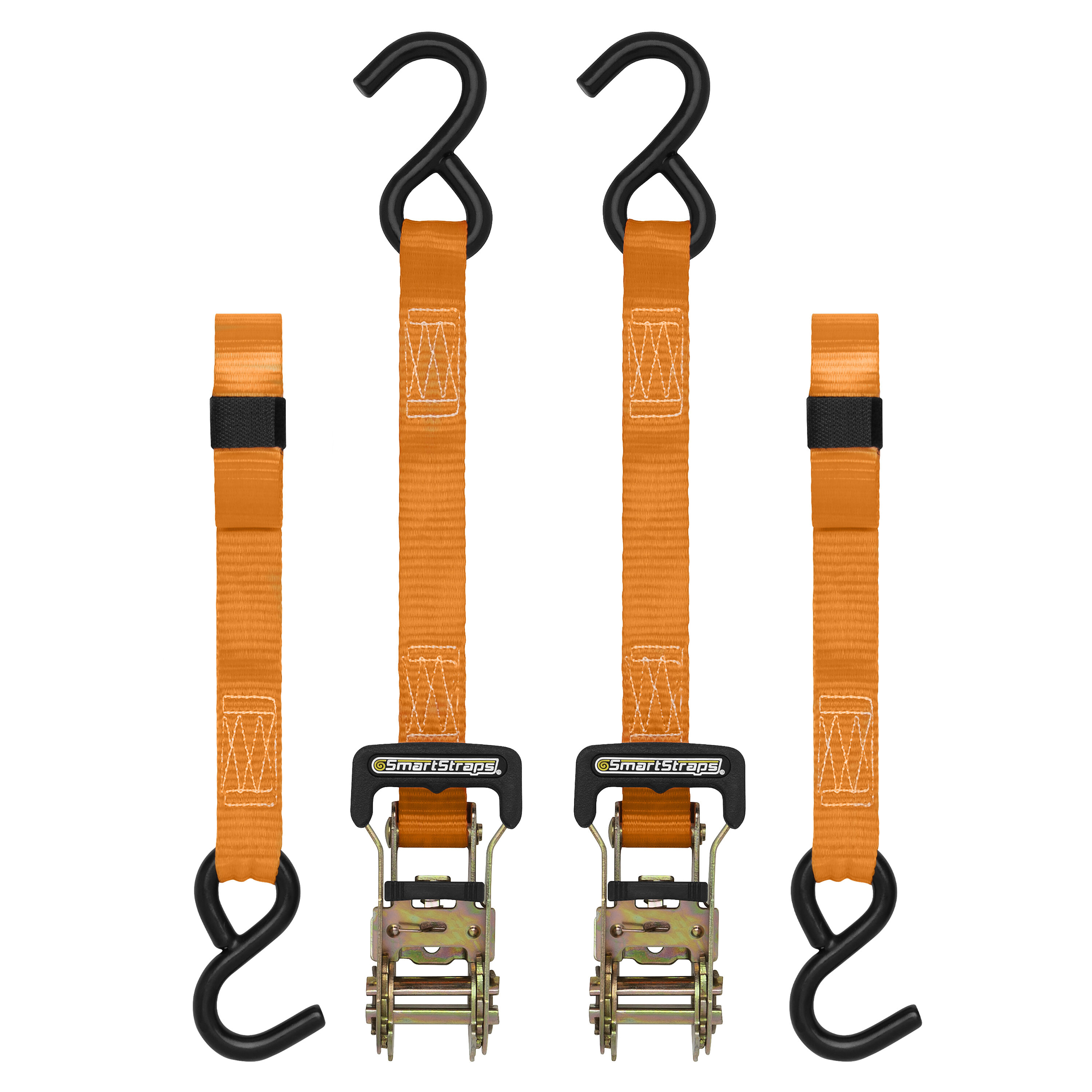 Boat Trailer Tie-Down Straps - Pack of 2 - Weather-Resistant Nylon