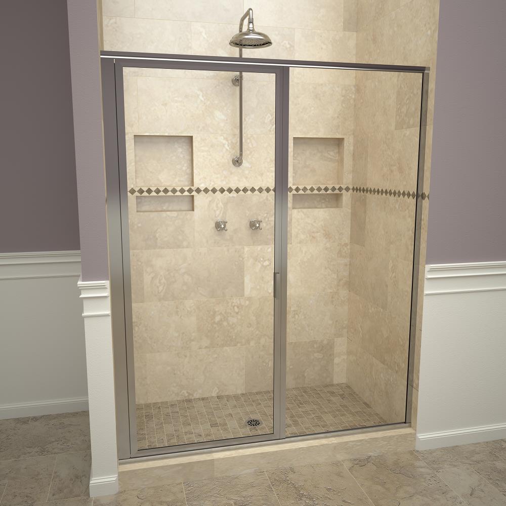 Redi Swing Polished-chrome 68.625-in Framed Hinged Shower Door in the ...