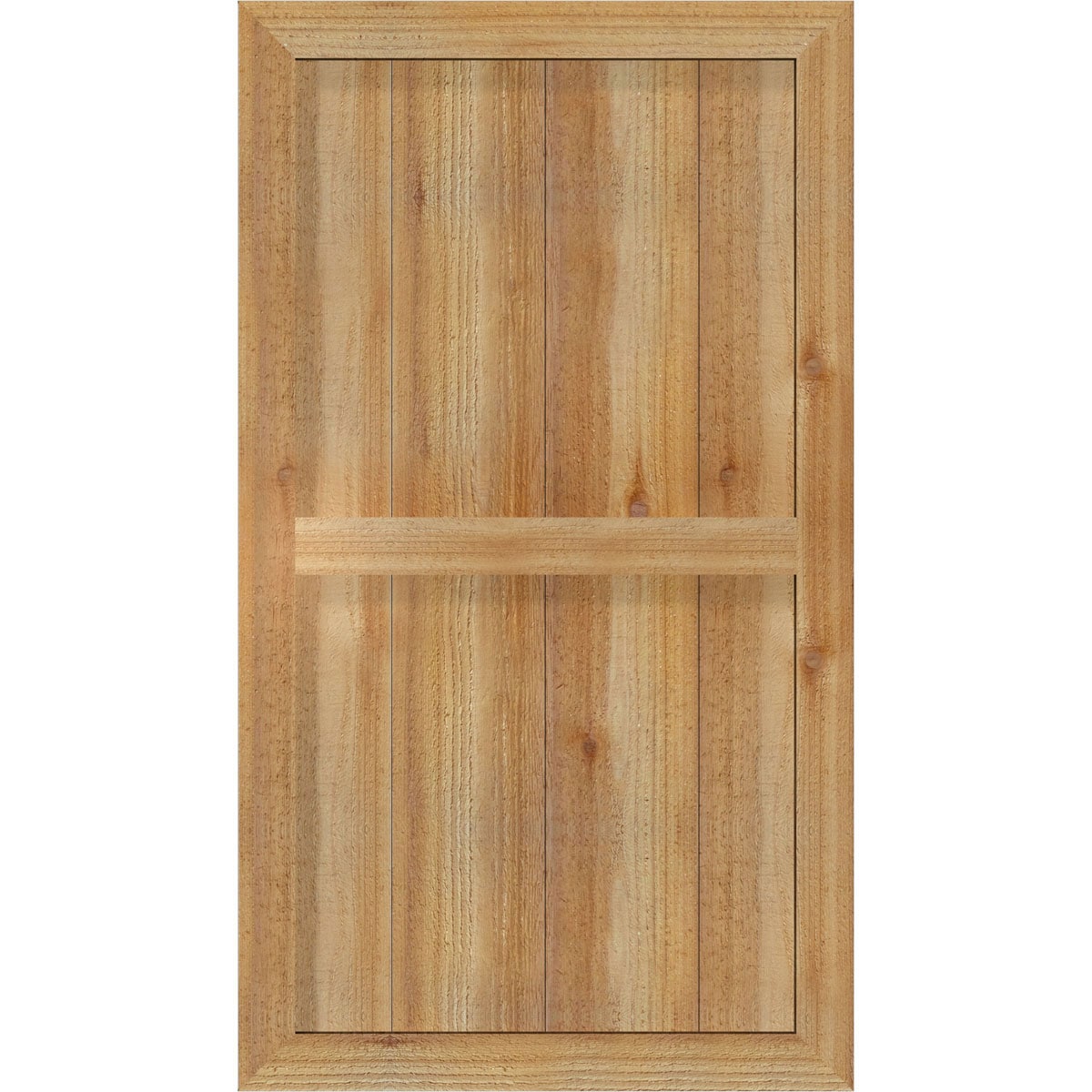 Ekena Millwork RBF06S21X038RWR 21.5-in W x 38-in H Unfinished Paintable/Stainable Board and batten Framed Wood Exterior Shutters ( 2 -Pack )