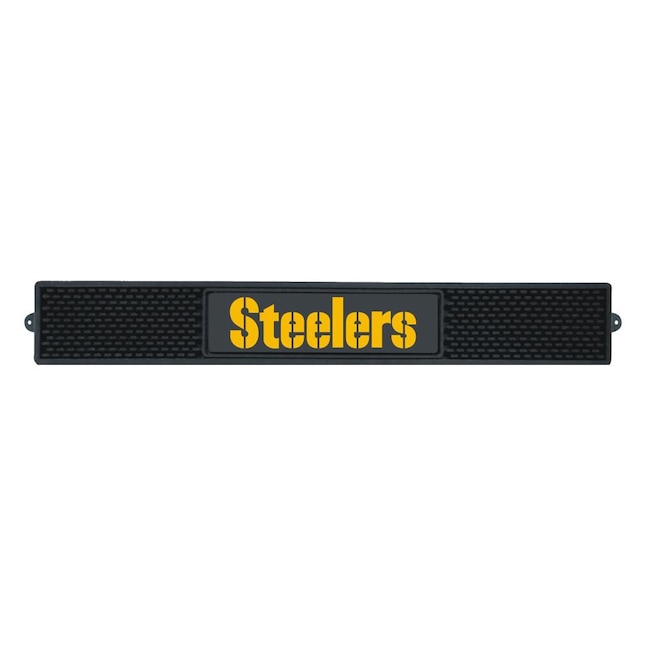 FANMATS NFL Pittsburgh Steelers Vinyl Drink Mat Black Plastic Rectangle  Drink Mat in the Serveware Accessories department at