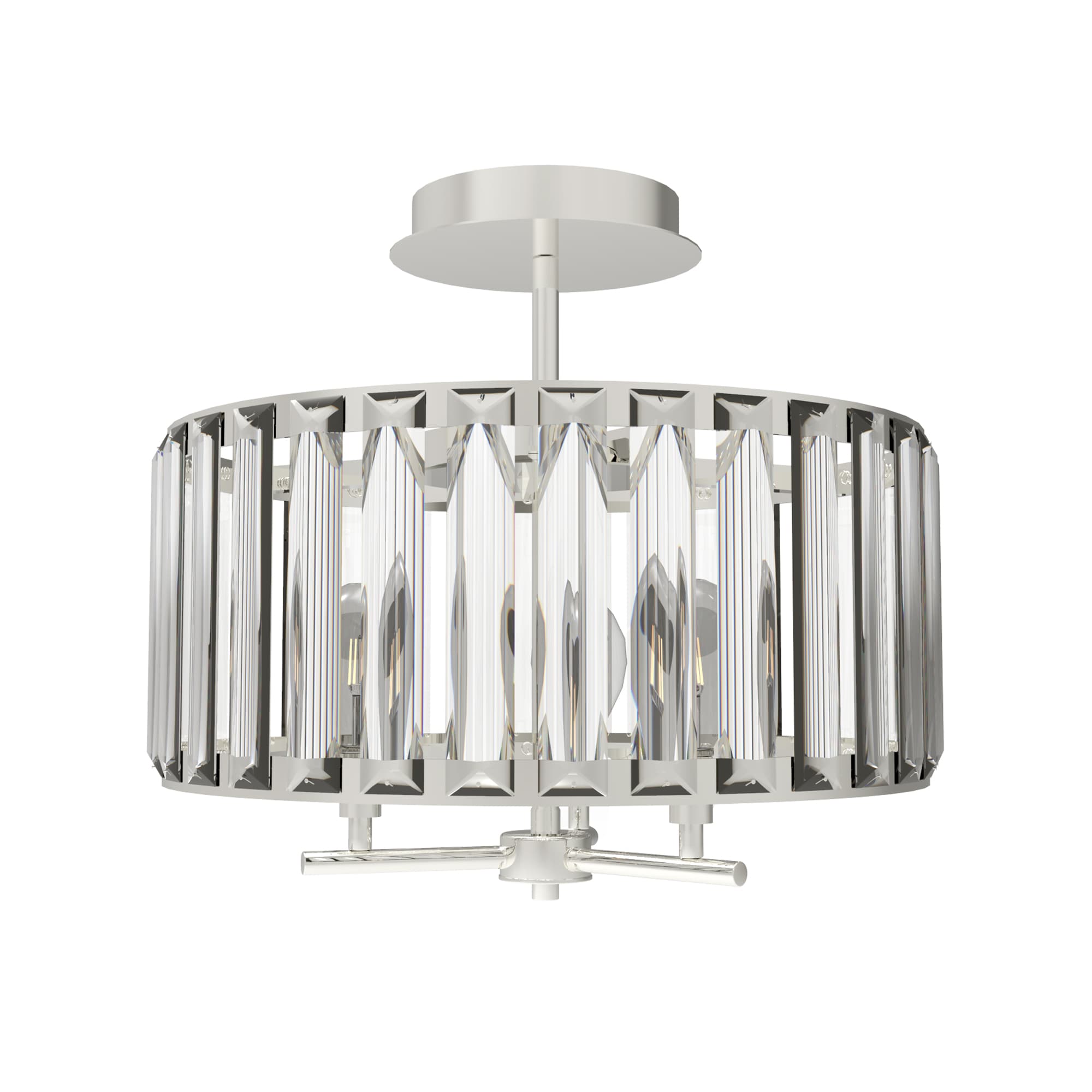 black and chrome semi flush mount crystal chandelier