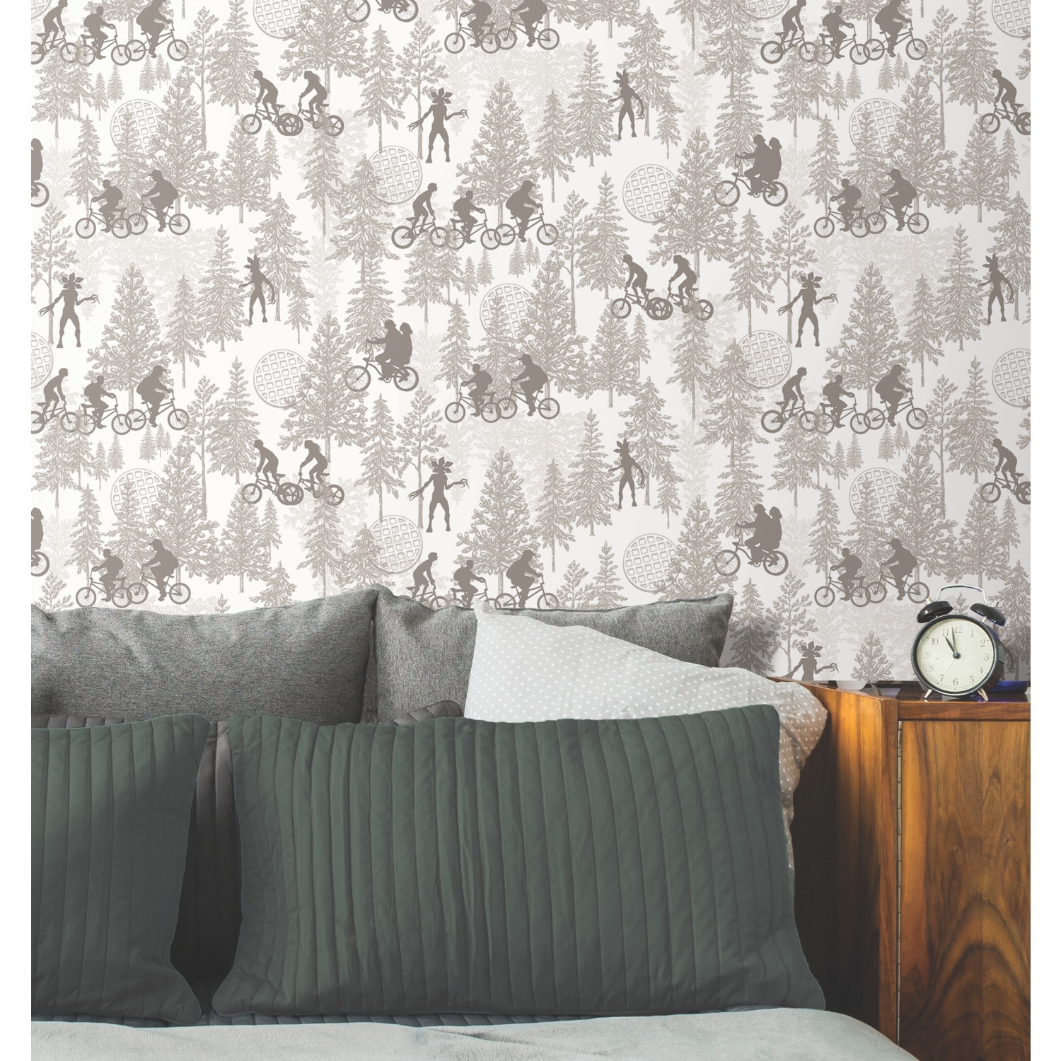 RoomMates RMK12544RL 28.29-Sq. Feet White Vinyl Novelty Self-adhesive Peel and Stick Wallpaper