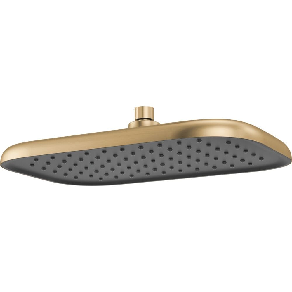 Delta Delta Single-Setting Raincan Shower Head with Silicone Spray Face Lumicoat Champagne Bronze