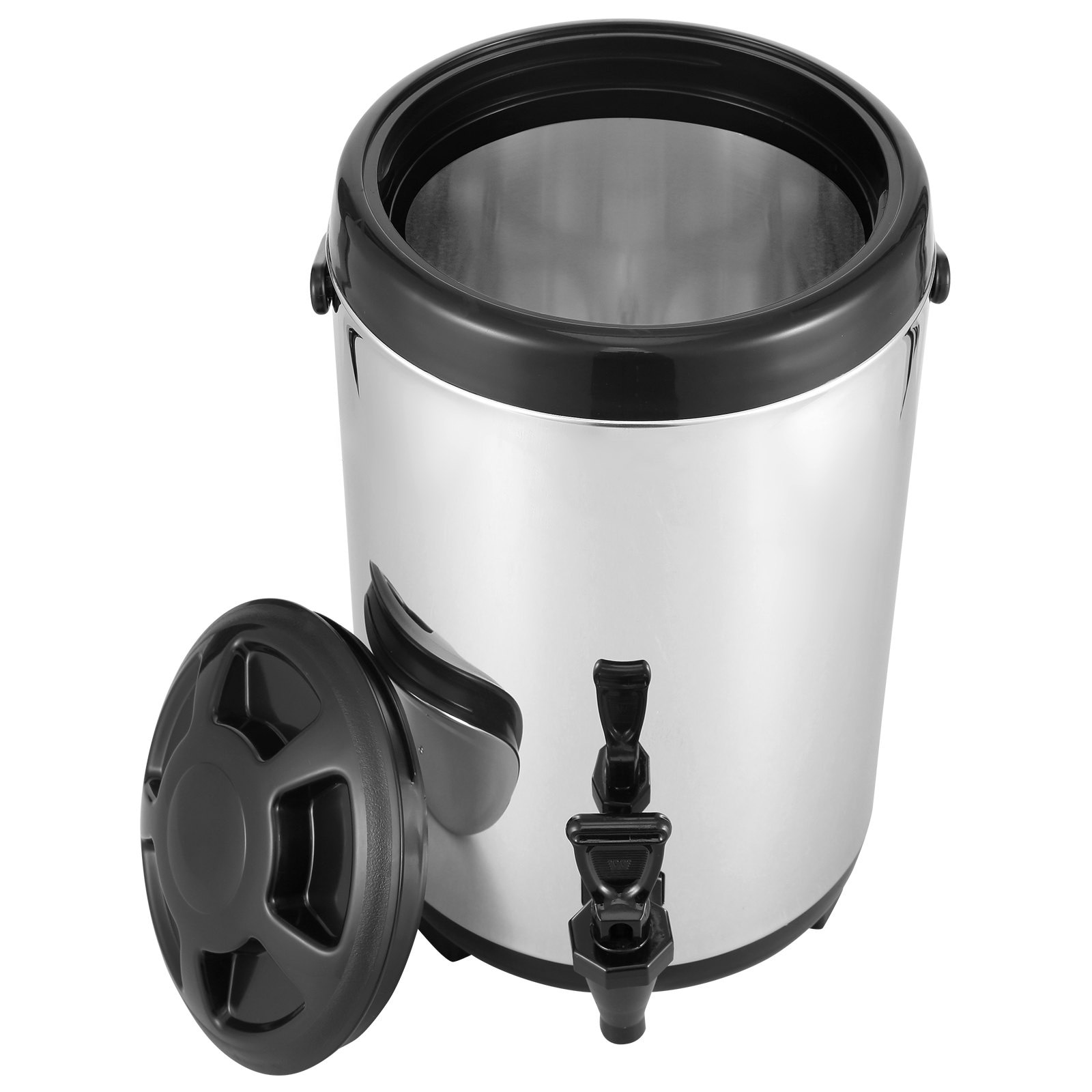 Slickblue - Silver Insulated Beverage Dispenser Stand Included for Coffee Tea Water and Chilled D...