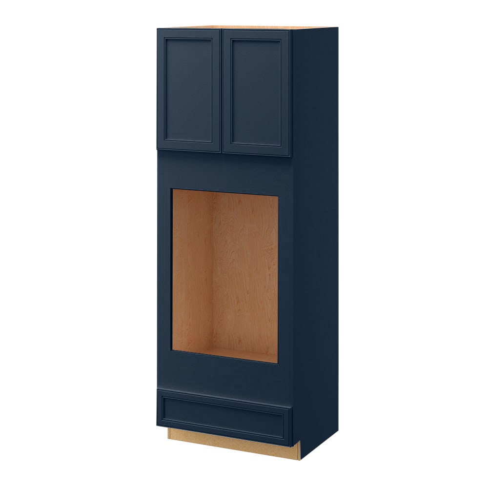 allen + roth 50253SH Southam 33-in W x 84-in H x 24-in D Navy Double oven Base Fully assembled Cabinet Recessed Panel