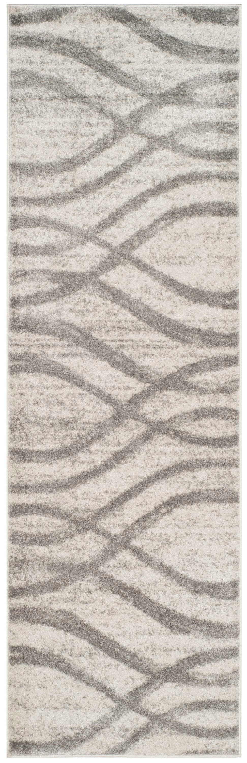 Safavieh ADR125C-26 Adirondack Rosten 3 x 6 (ft) Loomed Polypropylene Cream/Gray Rectangular Indoor Abstract Lodge Runner rug