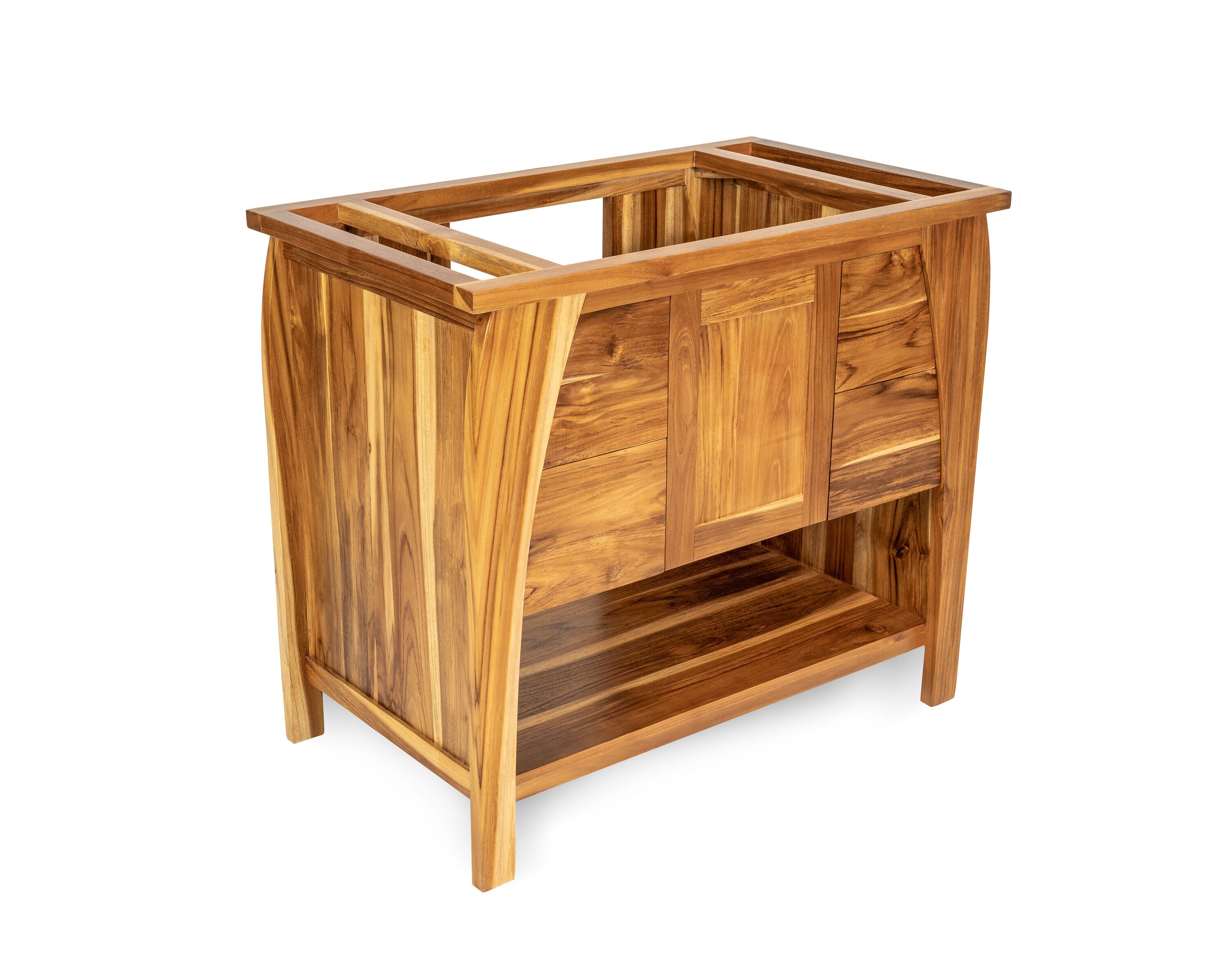 EcoDecors Significado 36 in. L Teak Vanity Cabinet Only in Natural