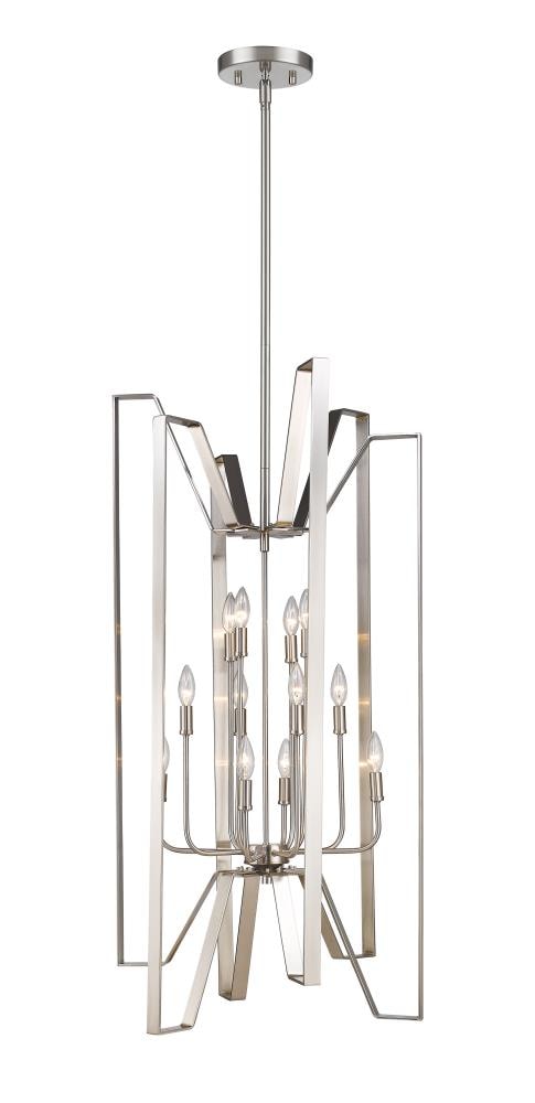 Z-Lite 4000-12BN Marsala 12 -Light Brushed Nickel Modern/contemporary Geometric Medium Hanging Pendant light
