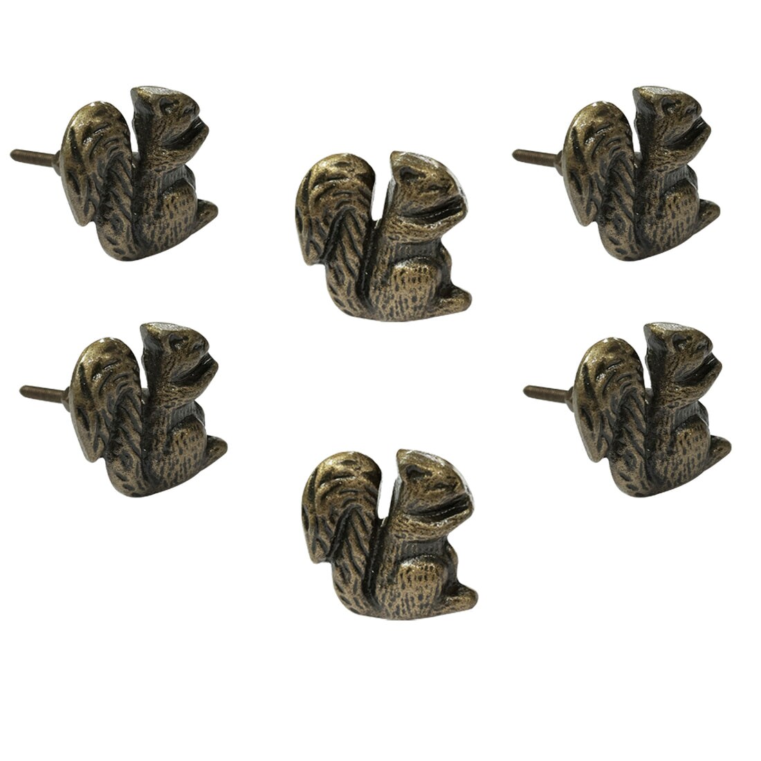 Perilla Home Squirrel Metal Cabinet Knobs (Set of 6)