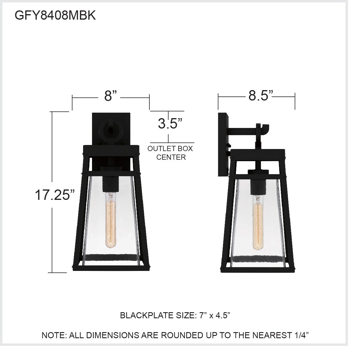 Quoizel GFY8408MBK Outdoor-Wall-Lighting - View #5