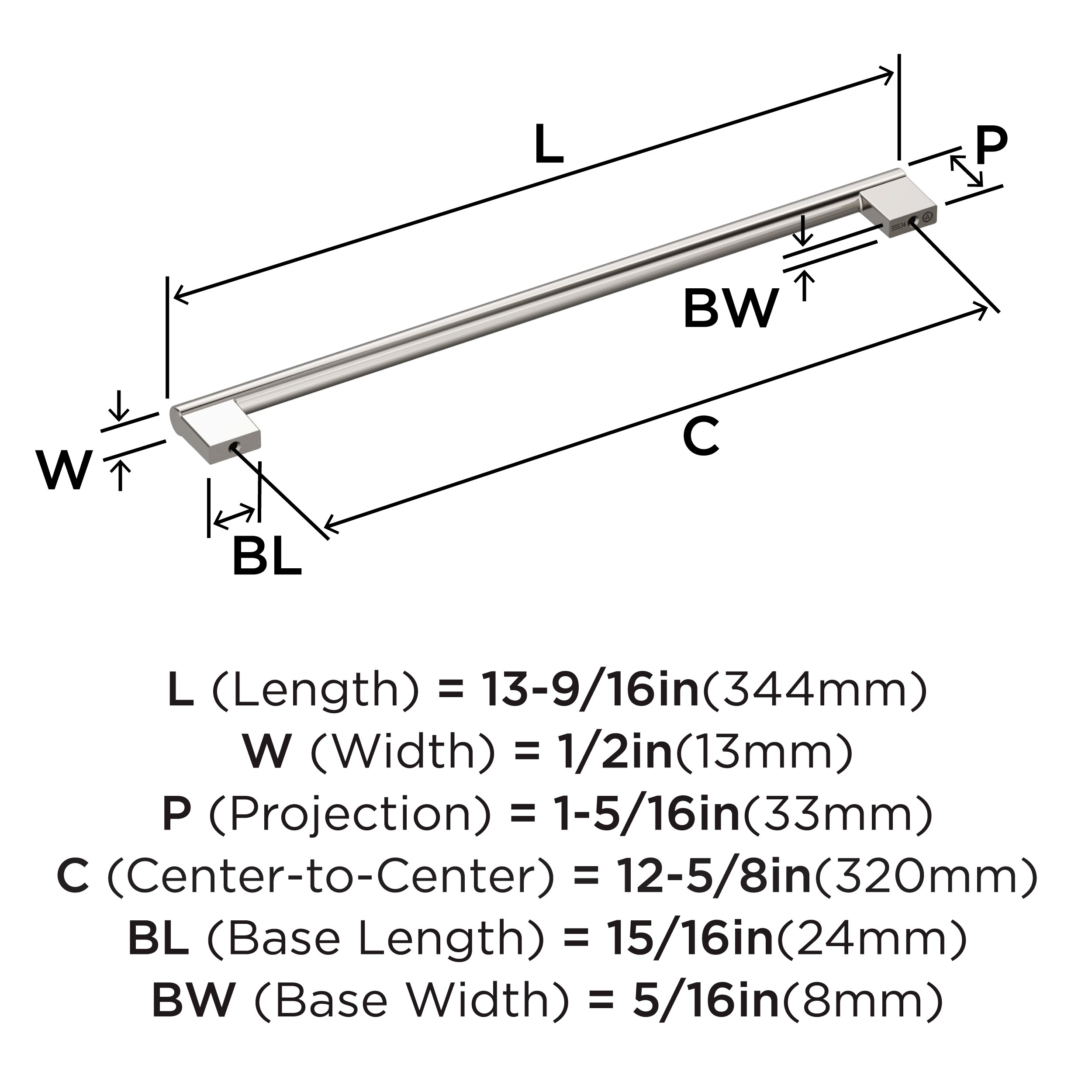 Amerock BP55534PN Cabinet-Pulls - View #4