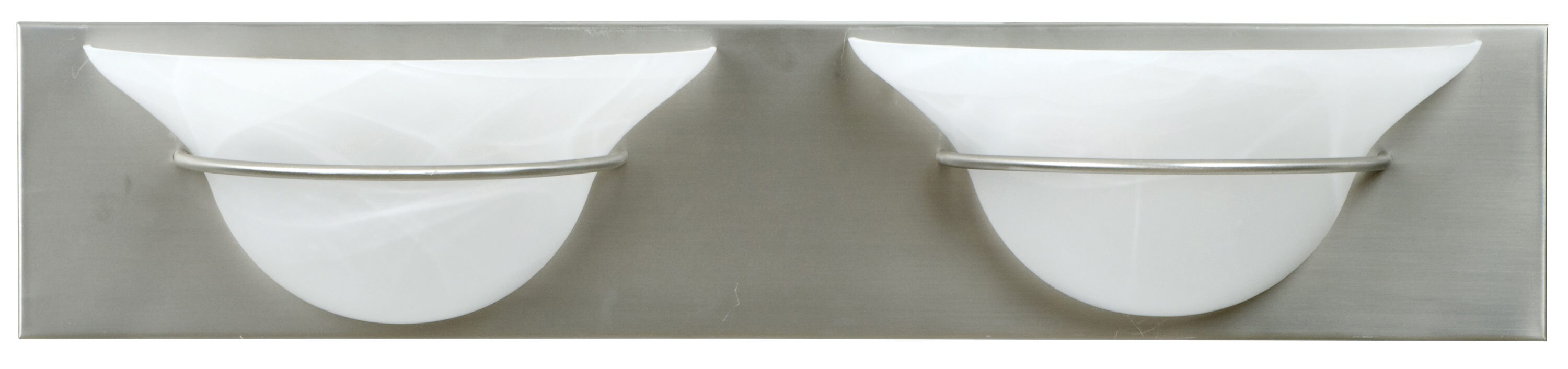 Craftmade 17124BN2 Moonglow 2-Light Nickel Modern/Contemporary Vanity Light